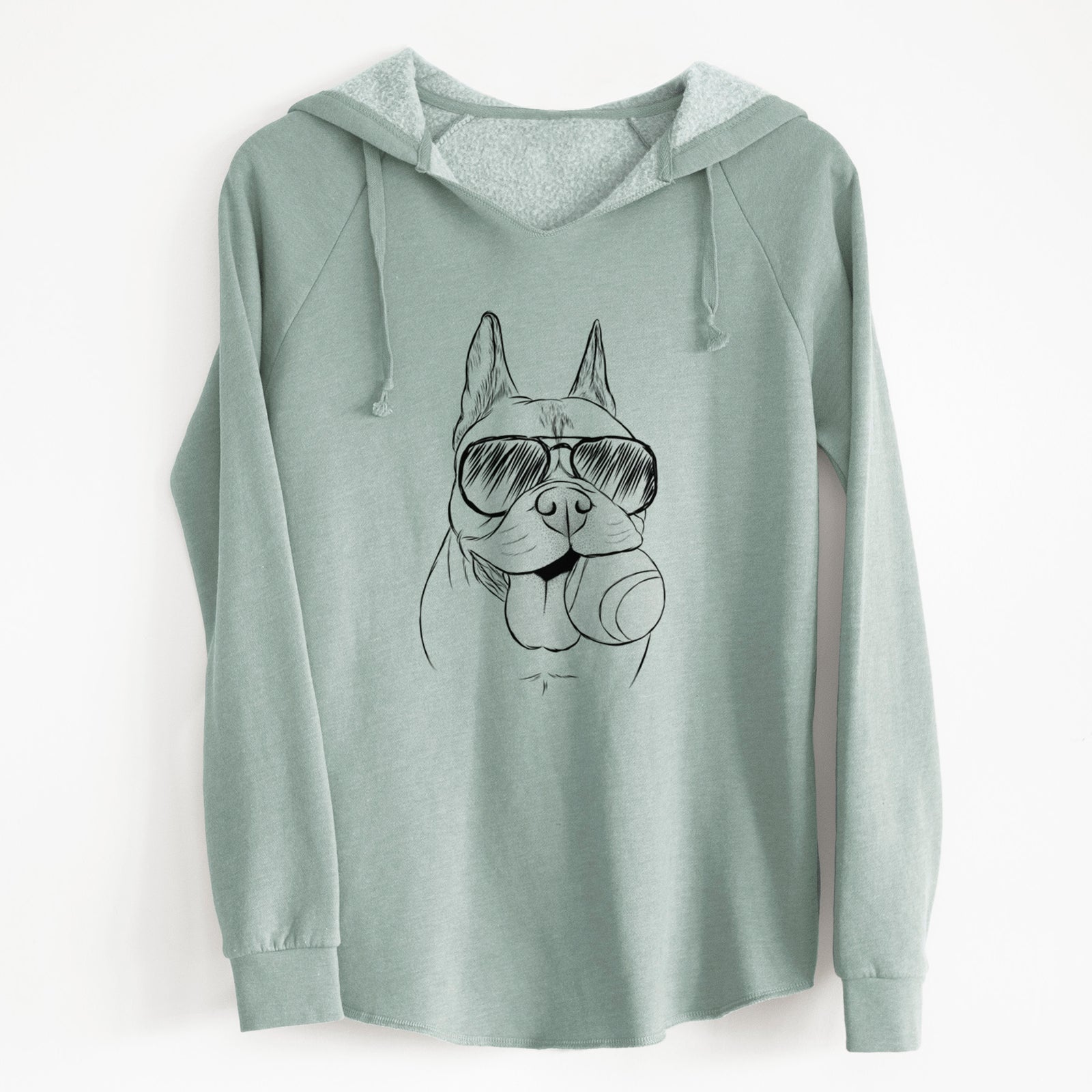 Aviator Happy Franco the French Bulldog - Cali Wave Hooded Sweatshirt