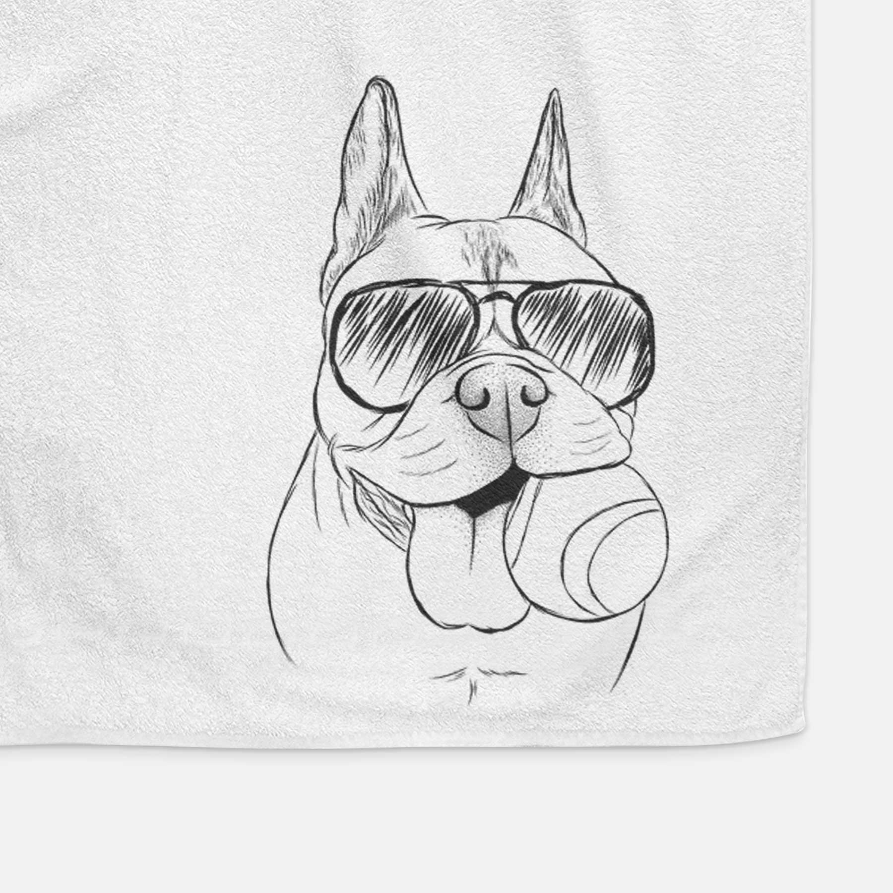 Happy Franco the French Bulldog Decorative Hand Towel