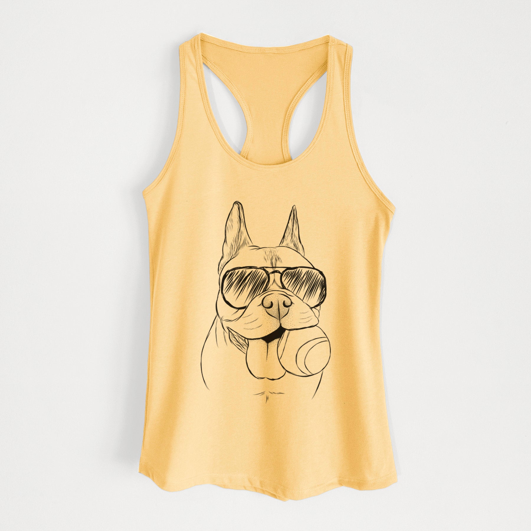 Happy Franco the French Bulldog - Women's Racerback Tanktop