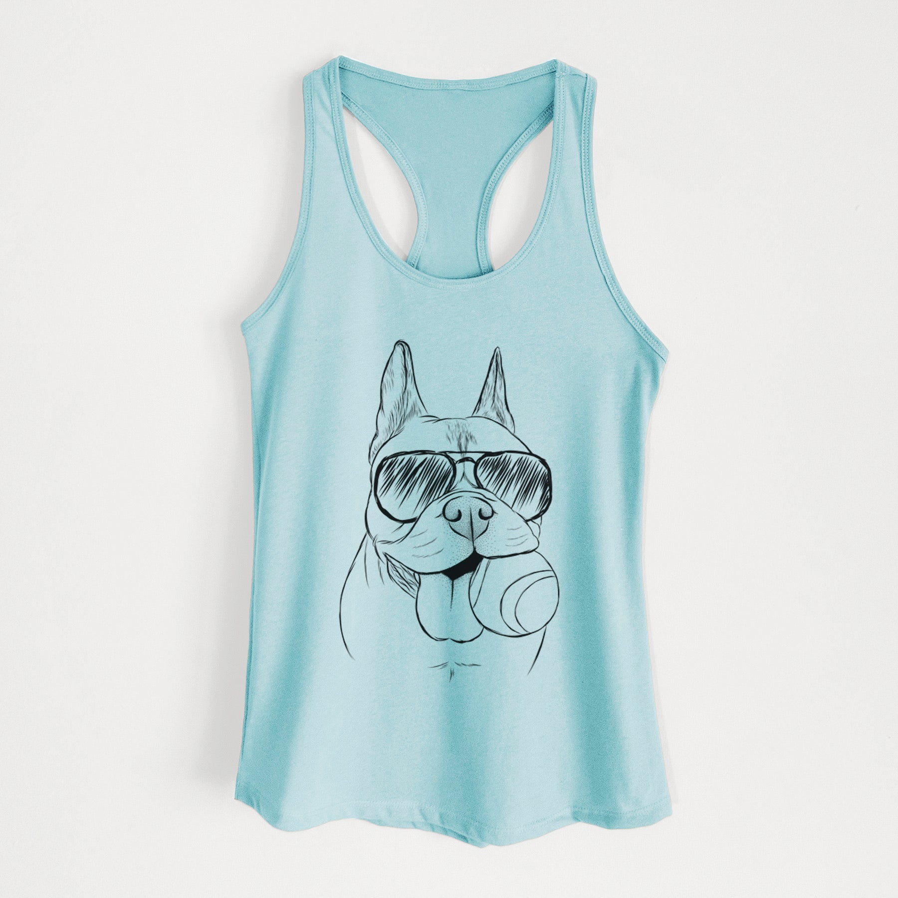 Happy Franco the French Bulldog - Women's Racerback Tanktop