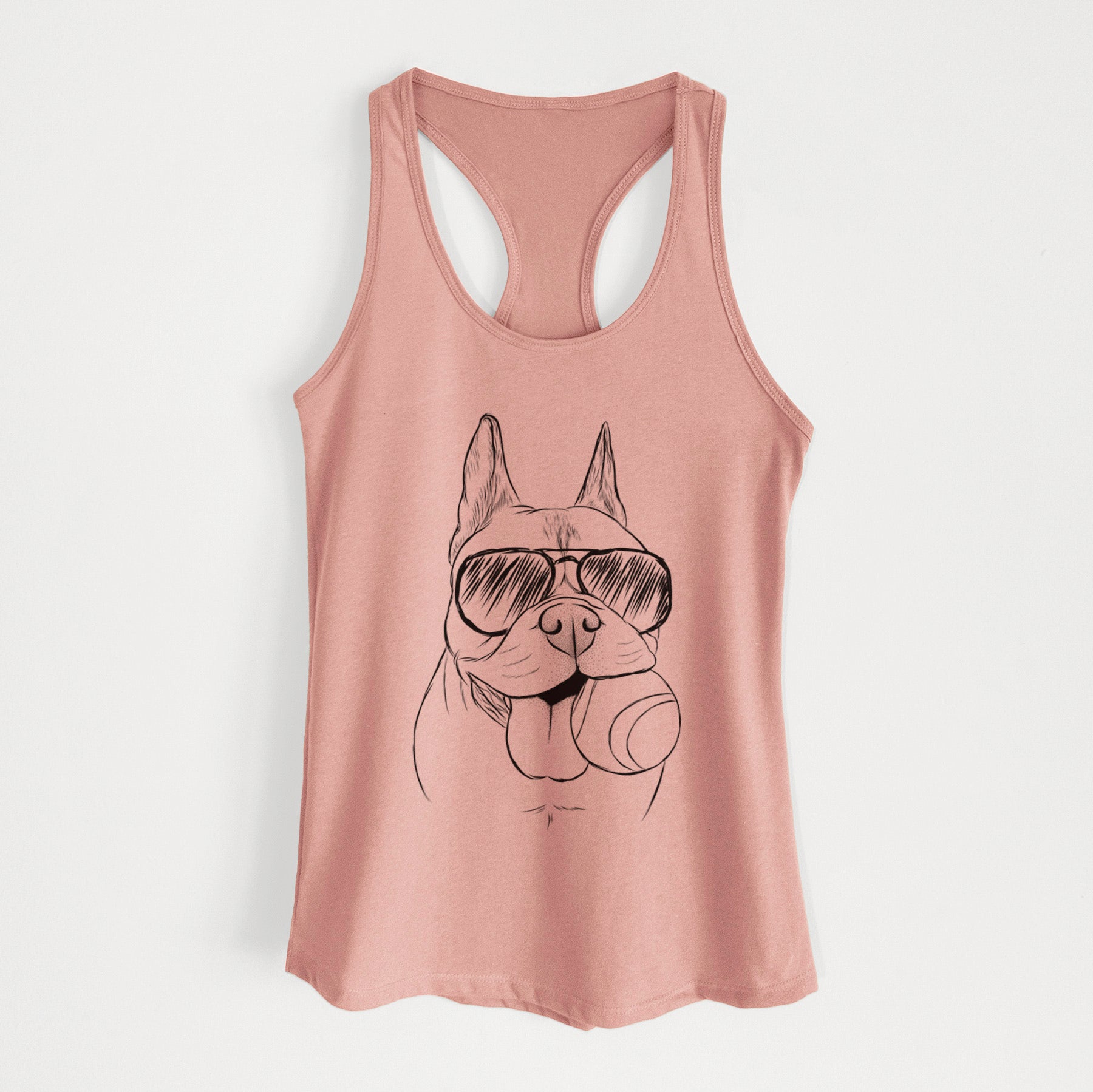 Happy Franco the French Bulldog - Women's Racerback Tanktop