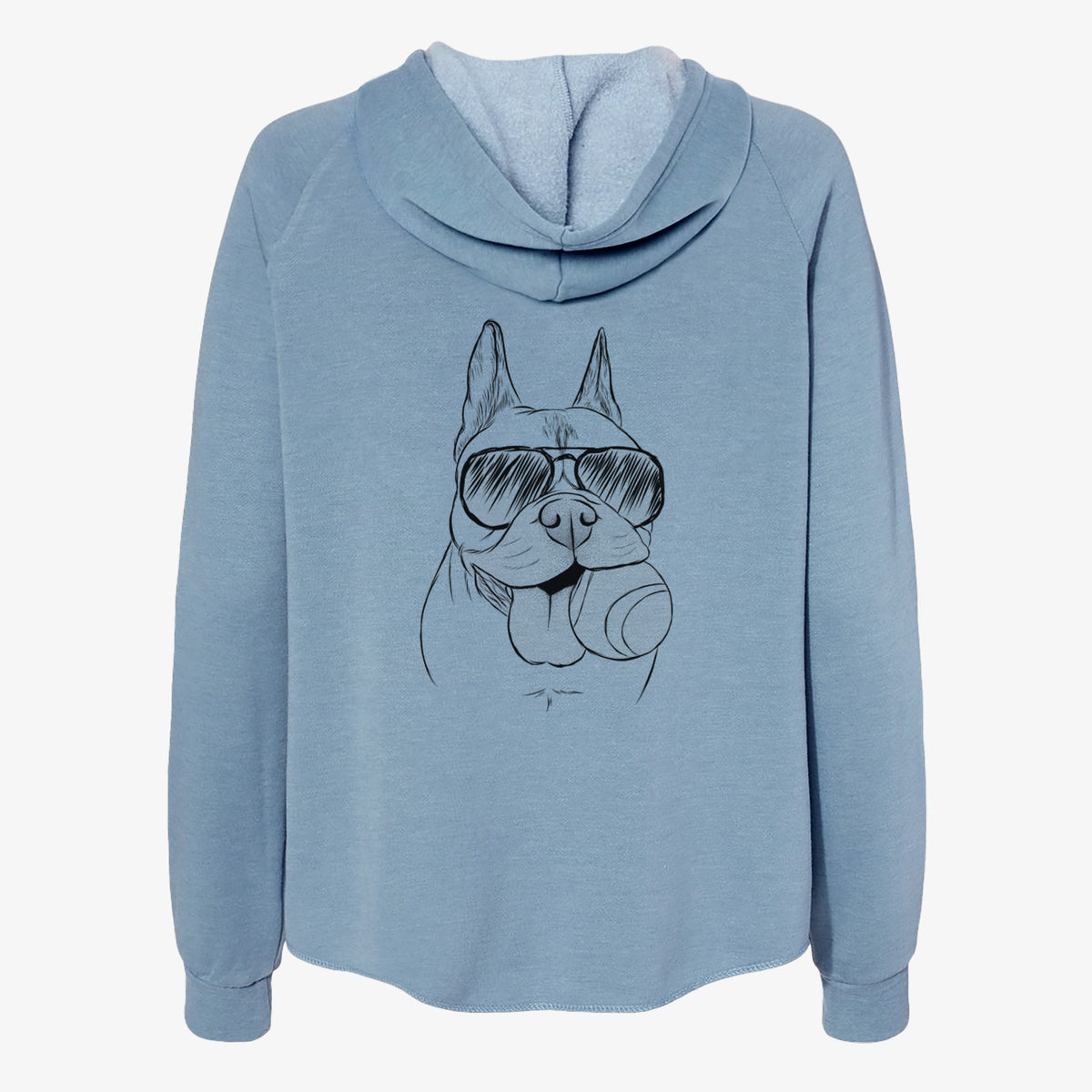Happy Franco the French Bulldog - Women's Cali Wave Zip-Up Sweatshirt