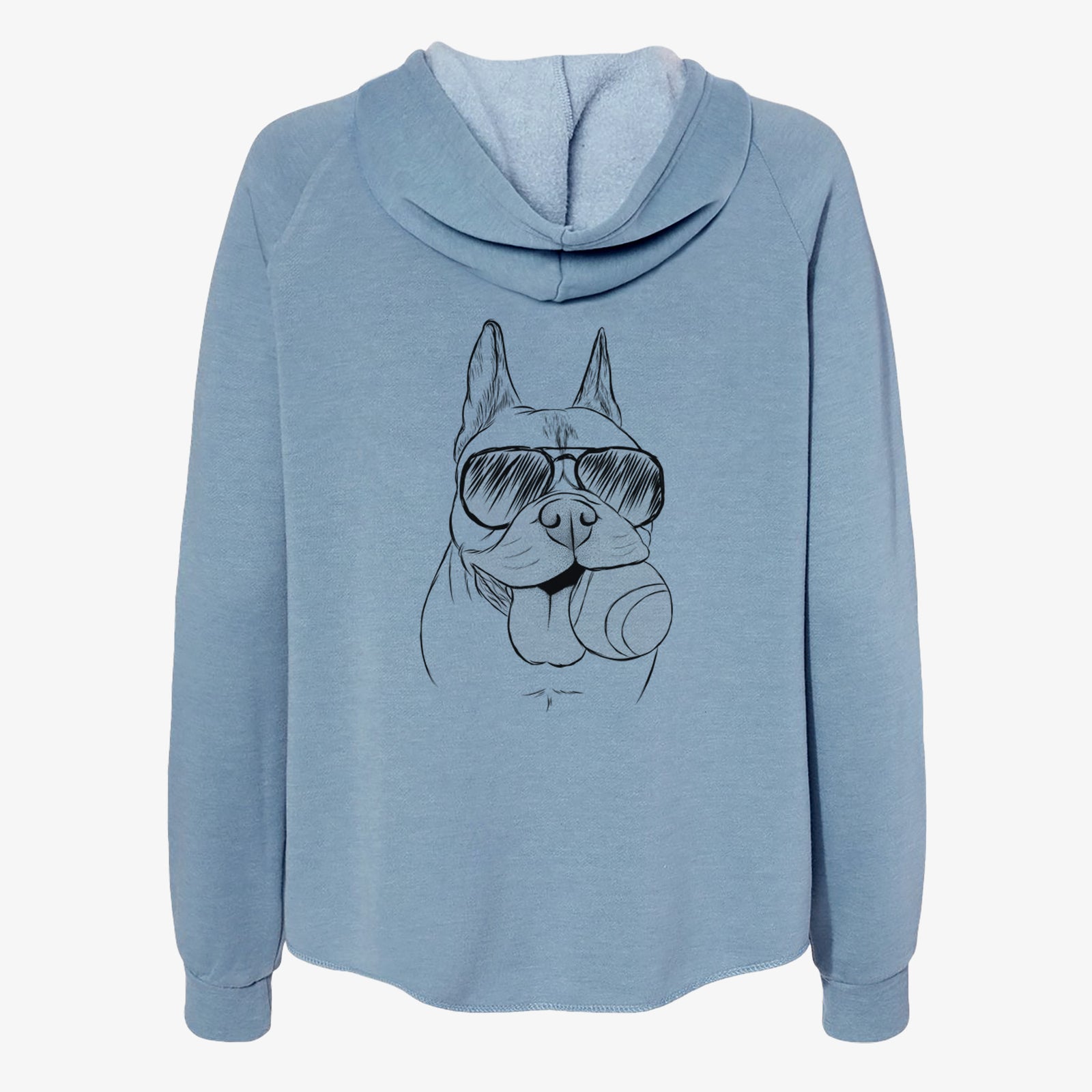 Happy Franco the French Bulldog - Women's Cali Wave Zip-Up Sweatshirt