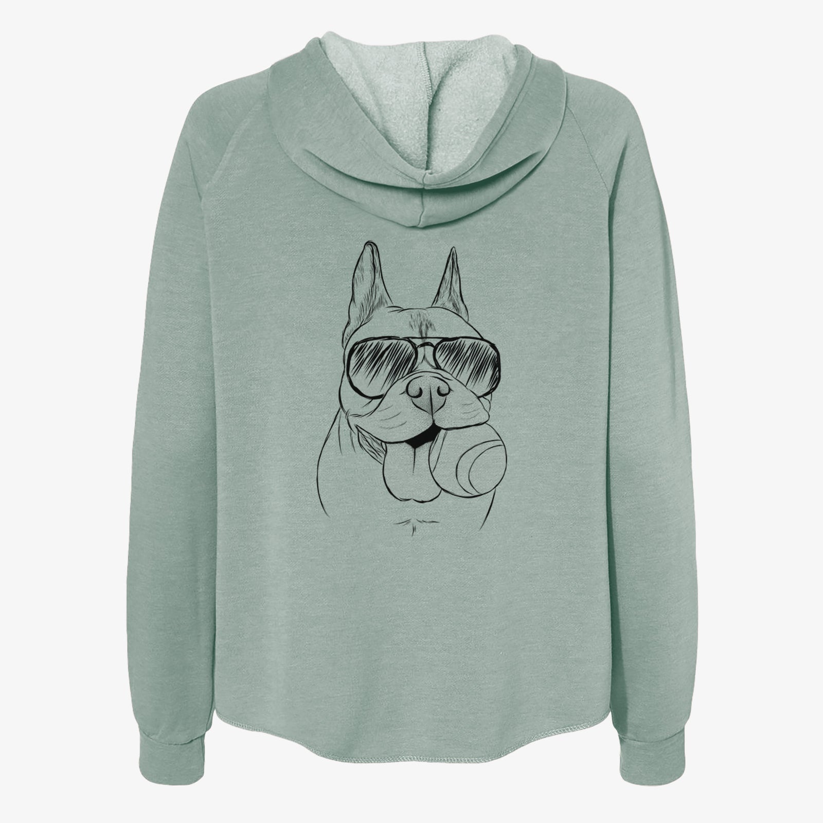 Happy Franco the French Bulldog - Women's Cali Wave Zip-Up Sweatshirt