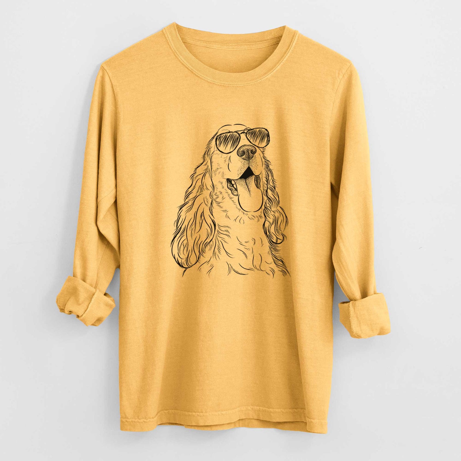 Aviators Happy Henry the English Cocker Spaniel - Heavyweight 100% Cotton Long Sleeve