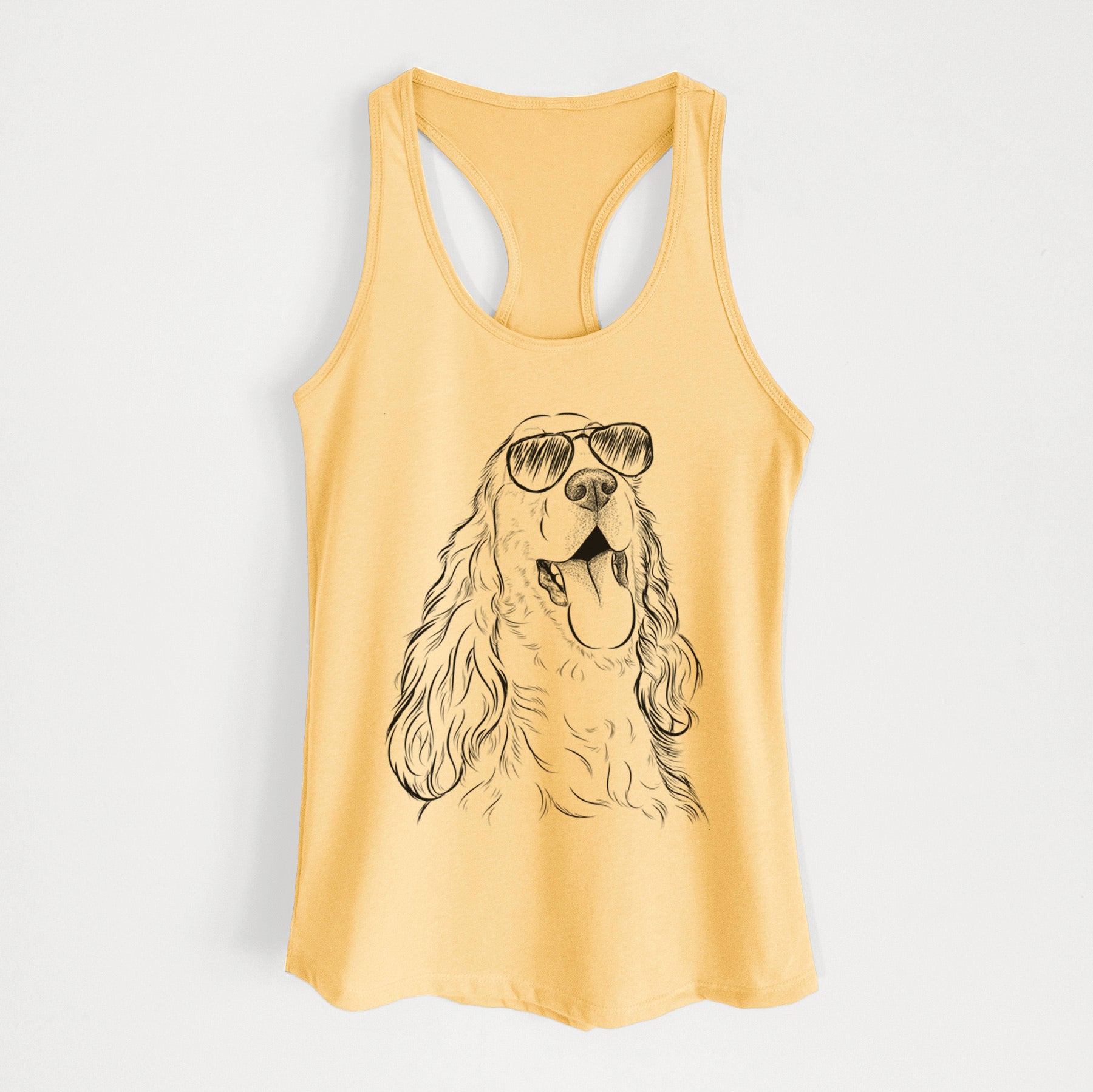 Happy Henry the English Cocker Spaniel - Women's Racerback Tanktop