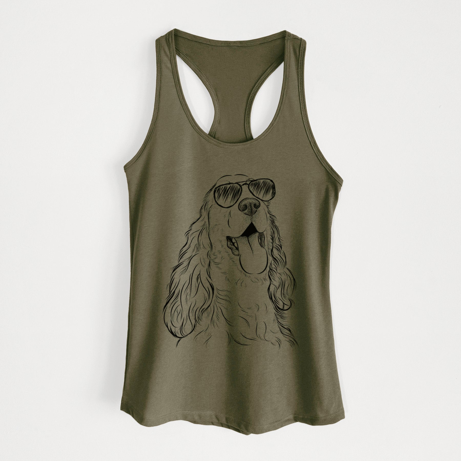 Happy Henry the English Cocker Spaniel - Women's Racerback Tanktop