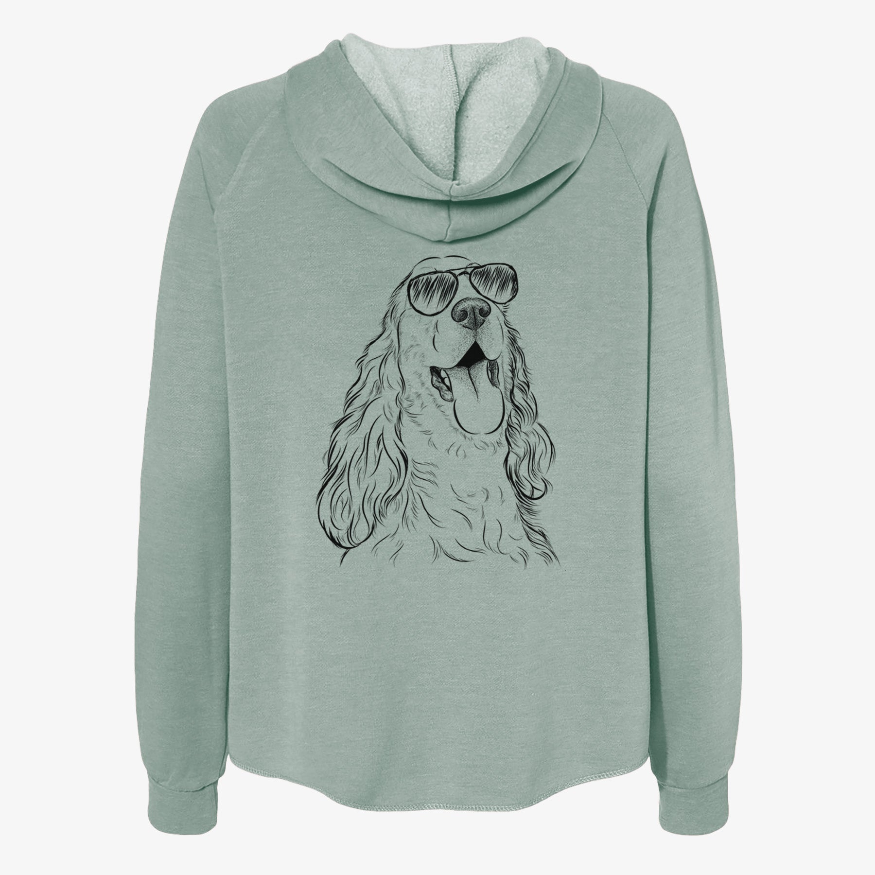 Happy Henry the English Cocker Spaniel - Women's Cali Wave Zip-Up Sweatshirt