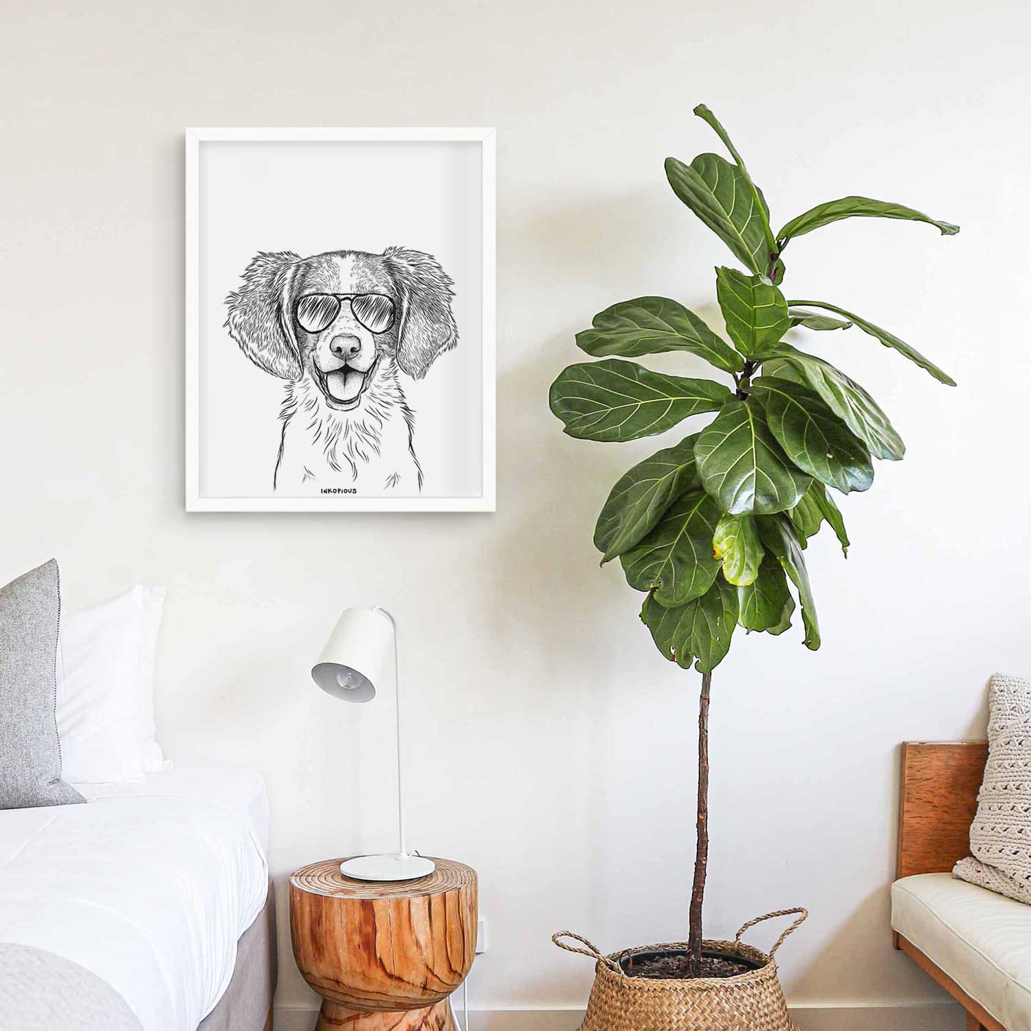 Happy Holly the Brittany Spaniel Art Print