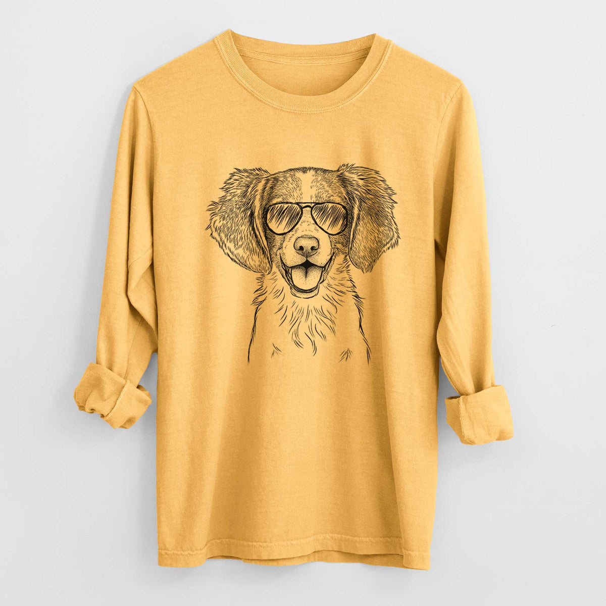 Aviators Happy Holly the Brittany Spaniel - Heavyweight 100% Cotton Long Sleeve