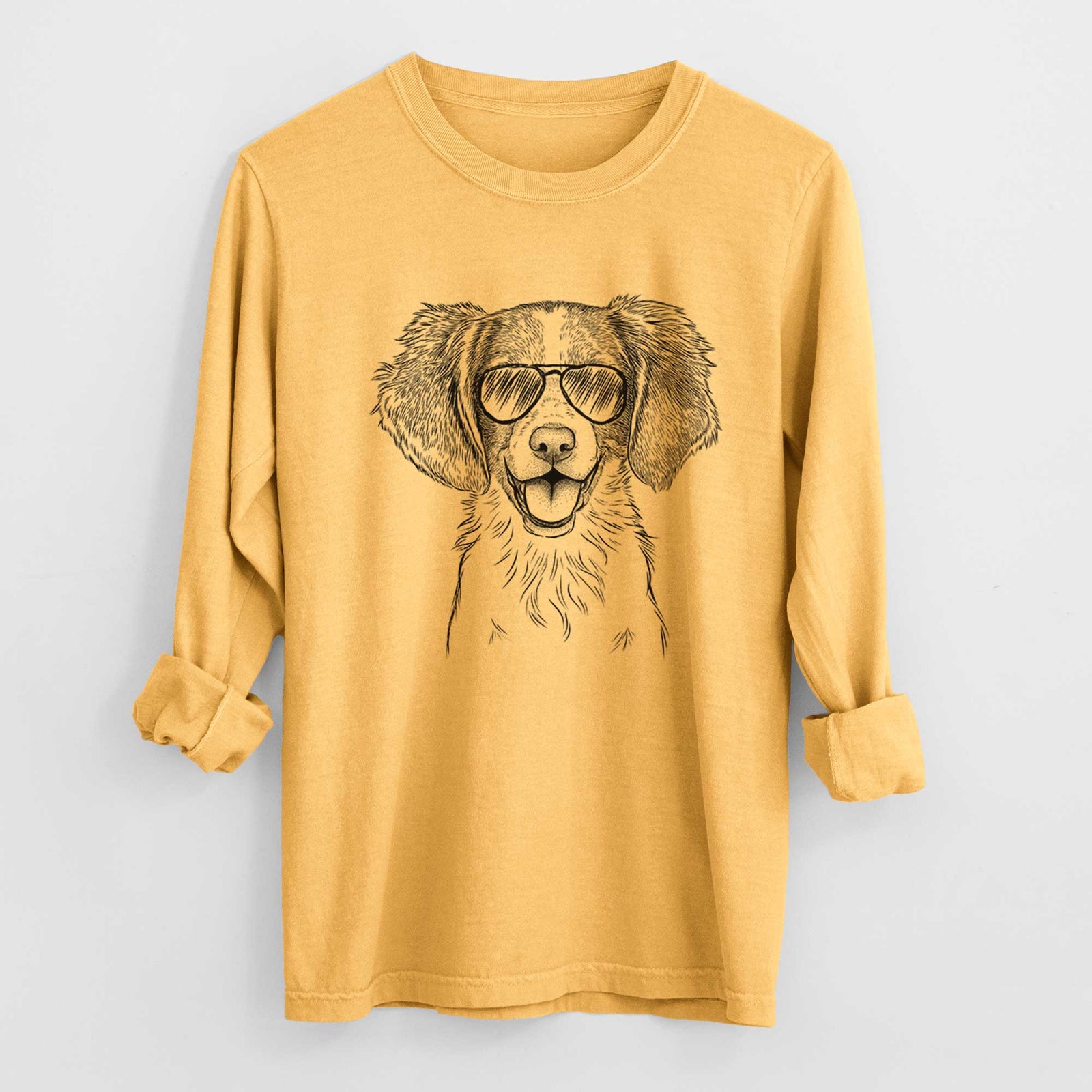 Aviators Happy Holly the Brittany Spaniel - Heavyweight 100% Cotton Long Sleeve