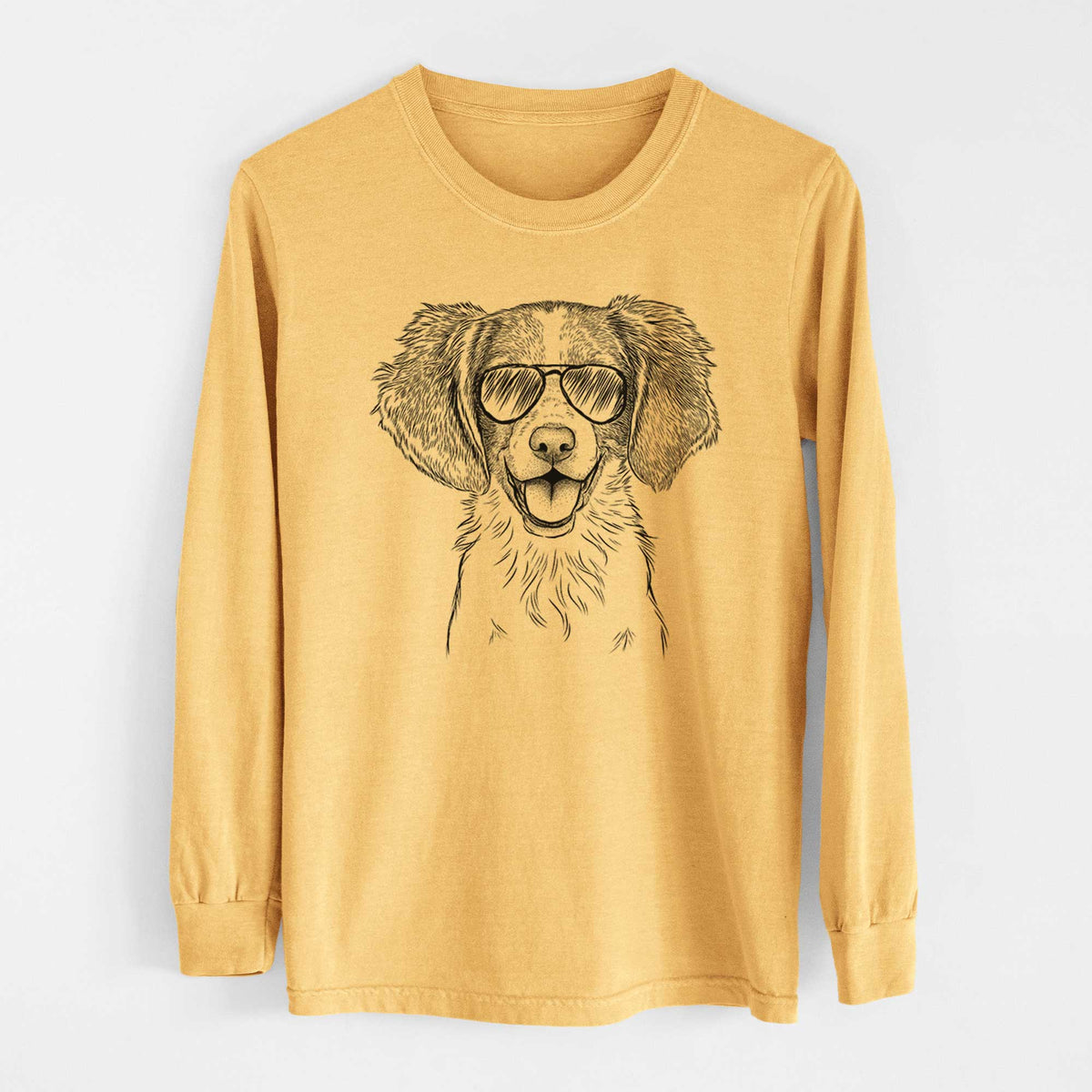 Aviators Happy Holly the Brittany Spaniel - Heavyweight 100% Cotton Long Sleeve