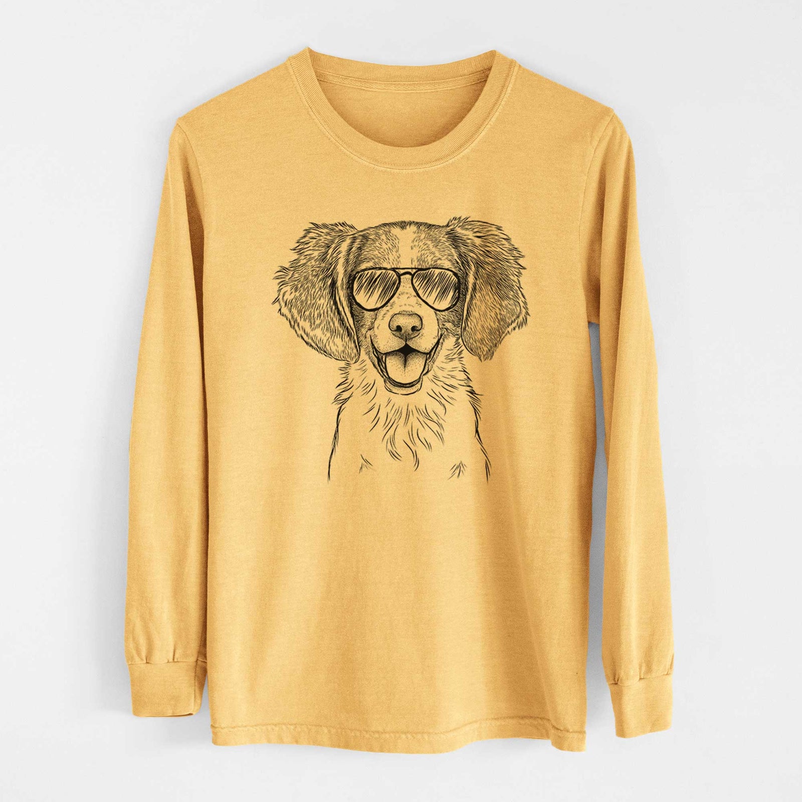 Aviators Happy Holly the Brittany Spaniel - Heavyweight 100% Cotton Long Sleeve