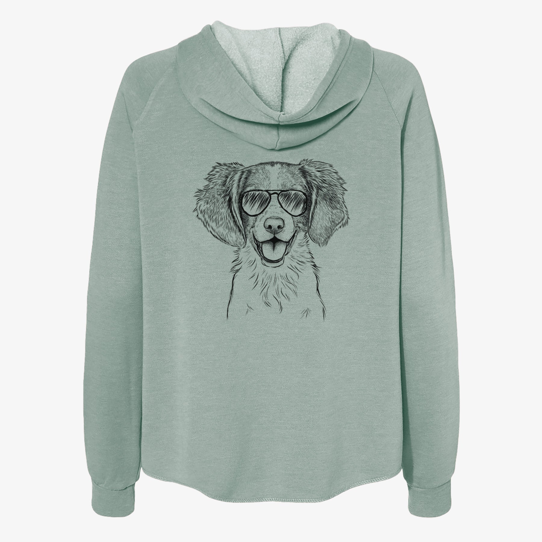 Happy Holly the Brittany Spaniel - Women's Cali Wave Zip-Up Sweatshirt