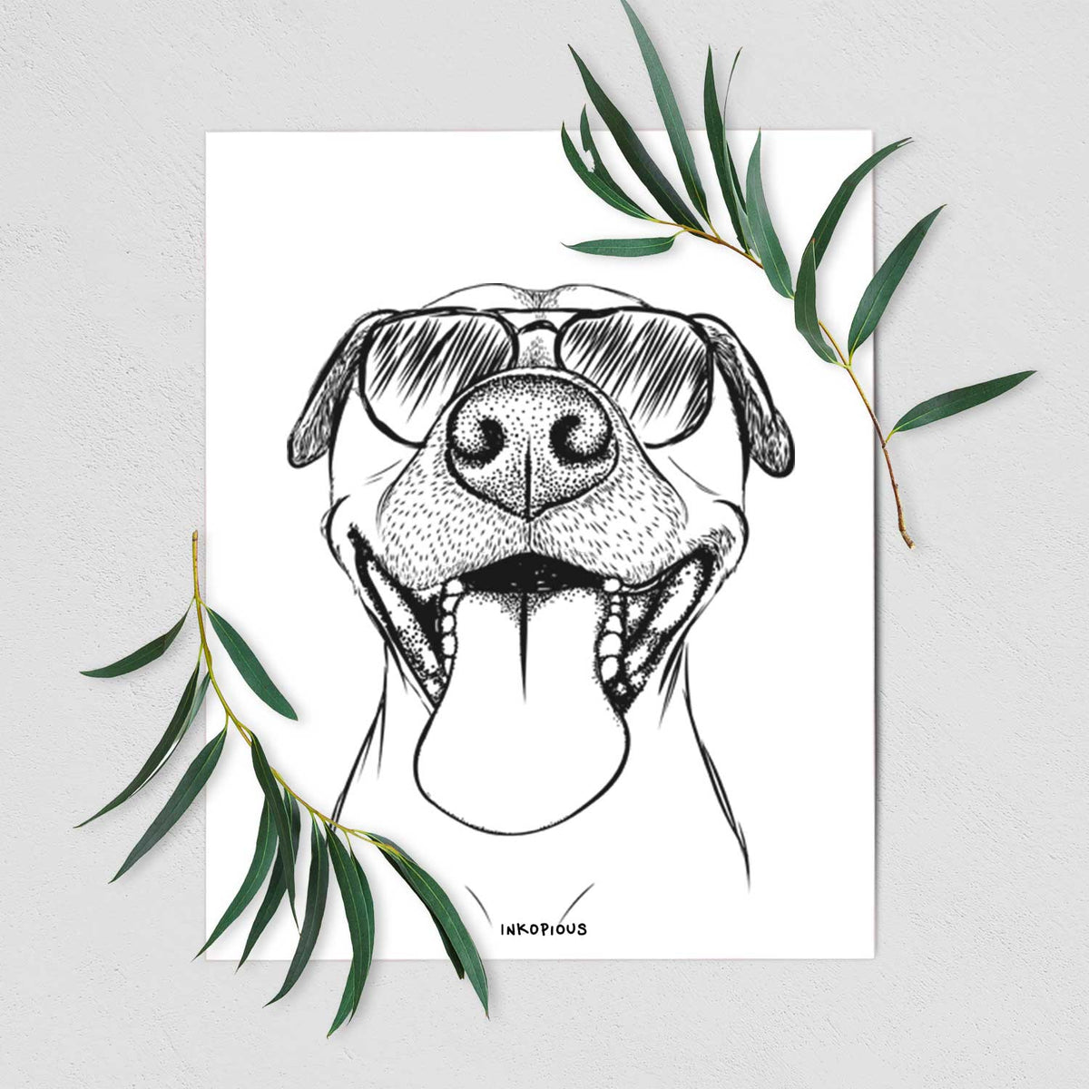 Happy Jack the Mixed Breed Art Print