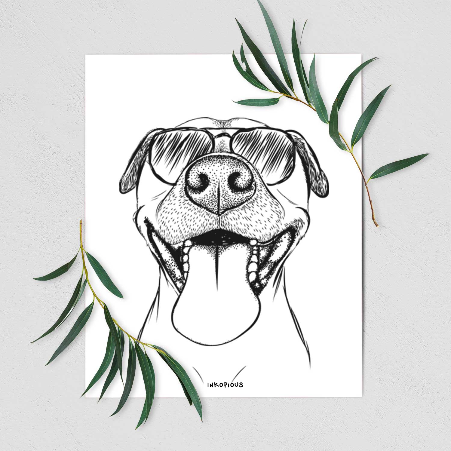 Happy Jack the Mixed Breed Art Print