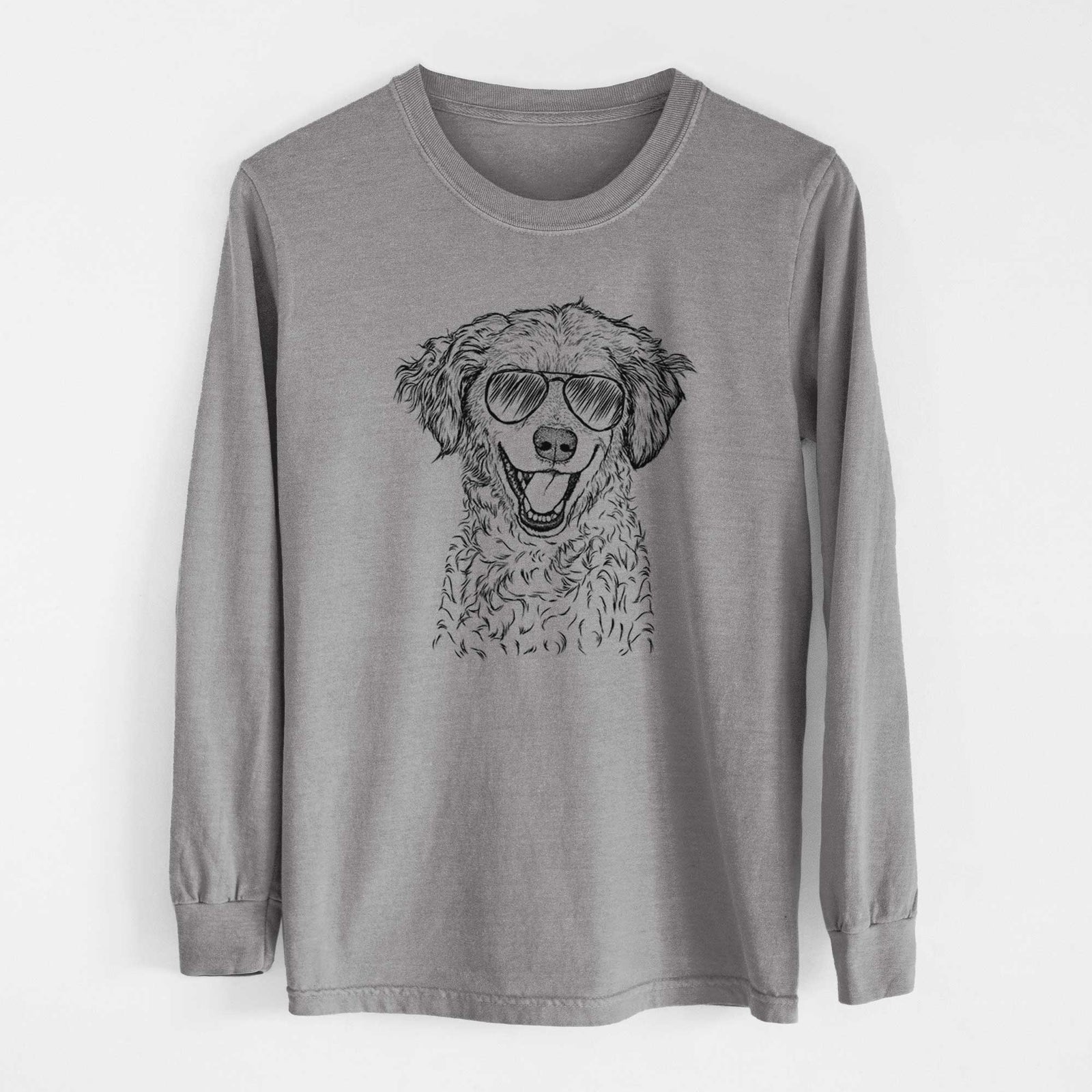 Aviators Happy Otis the Miniature Goldendoodle - Heavyweight 100% Cotton Long Sleeve