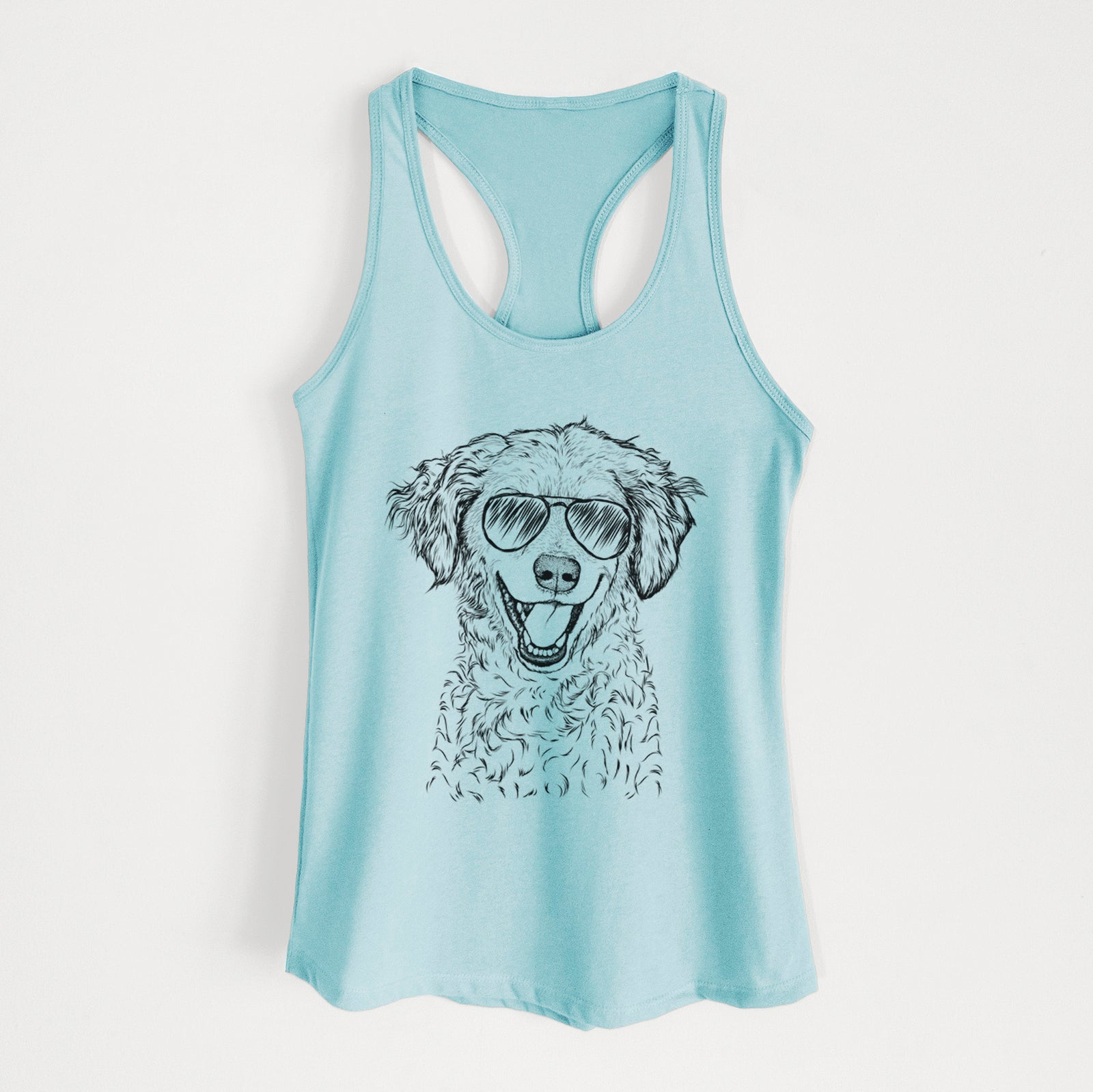 Happy Otis the Miniature Goldendoodle - Women's Racerback Tanktop