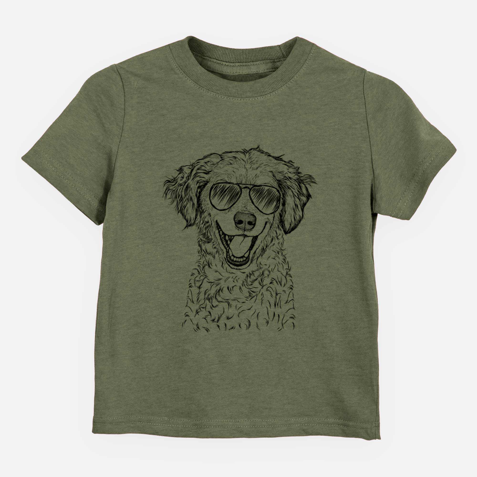 Aviator Happy Otis the Miniature Goldendoodle - Kids/Youth/Toddler Shirt
