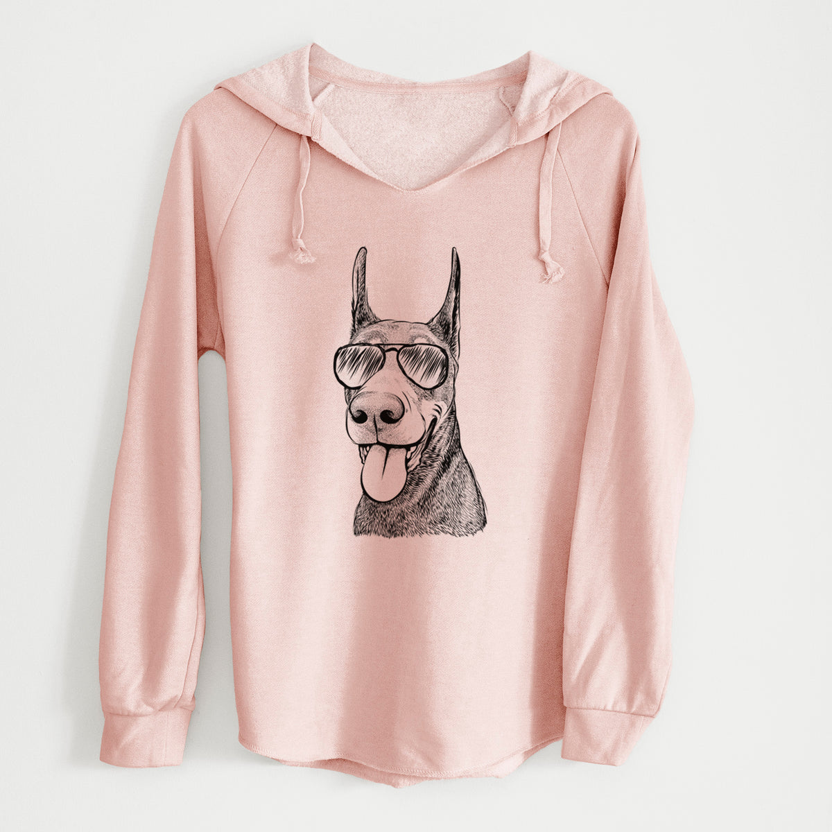 Aviator Happy Sunny the Doberman Pinscher - Cali Wave Hooded Sweatshirt