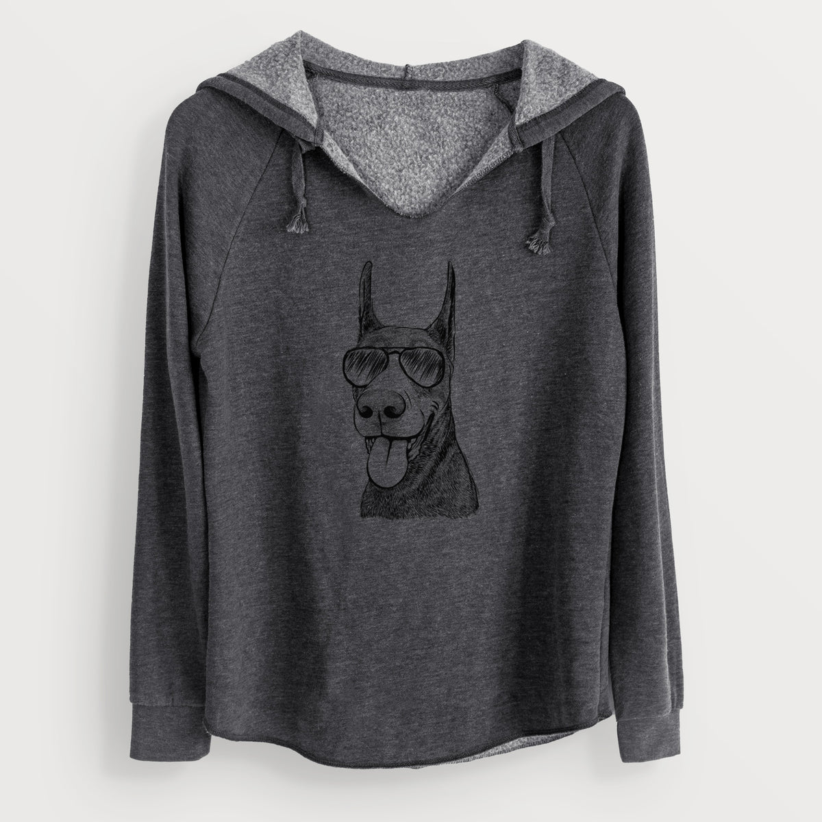 Aviator Happy Sunny the Doberman Pinscher - Cali Wave Hooded Sweatshirt