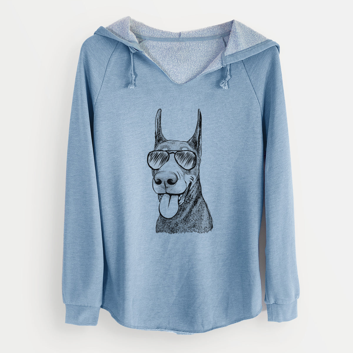 Aviator Happy Sunny the Doberman Pinscher - Cali Wave Hooded Sweatshirt
