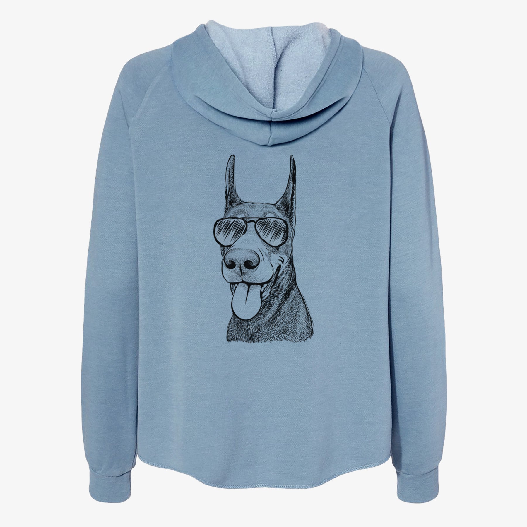 Happy Sunny the Doberman Pinscher - Women's Cali Wave Zip-Up Sweatshirt