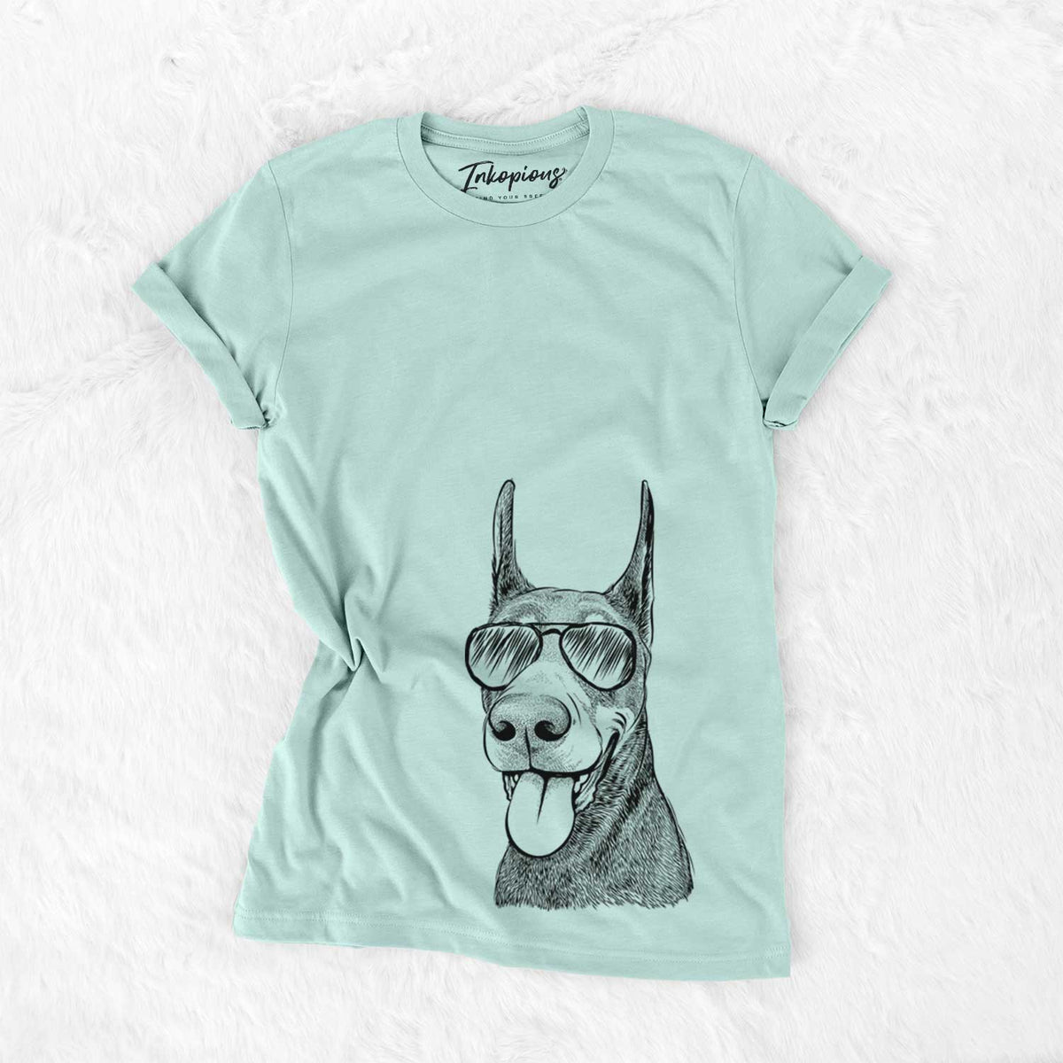 Aviator Happy Sunny the Doberman Pinscher - Unisex Crewneck