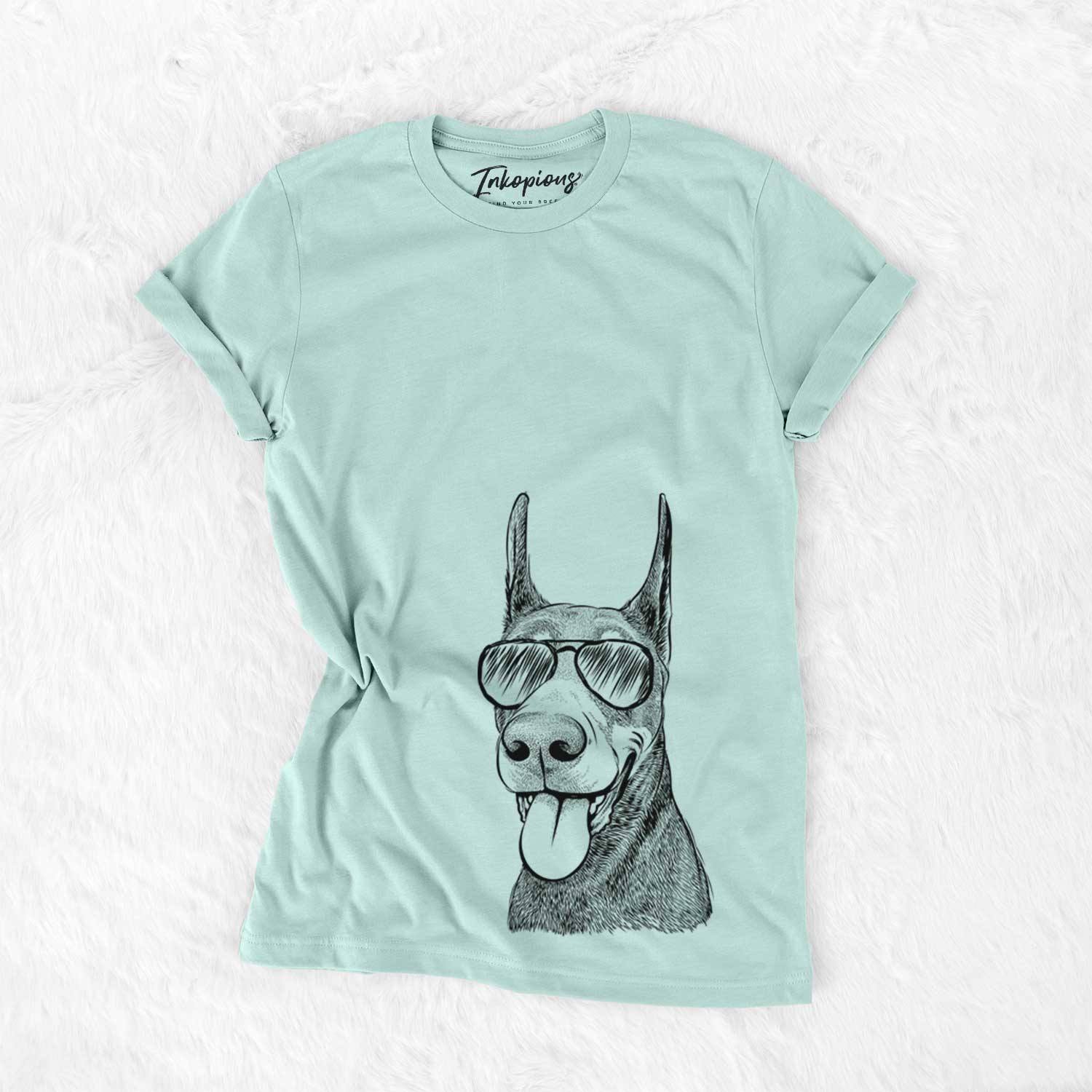 Aviator Happy Sunny the Doberman Pinscher - Unisex Crewneck