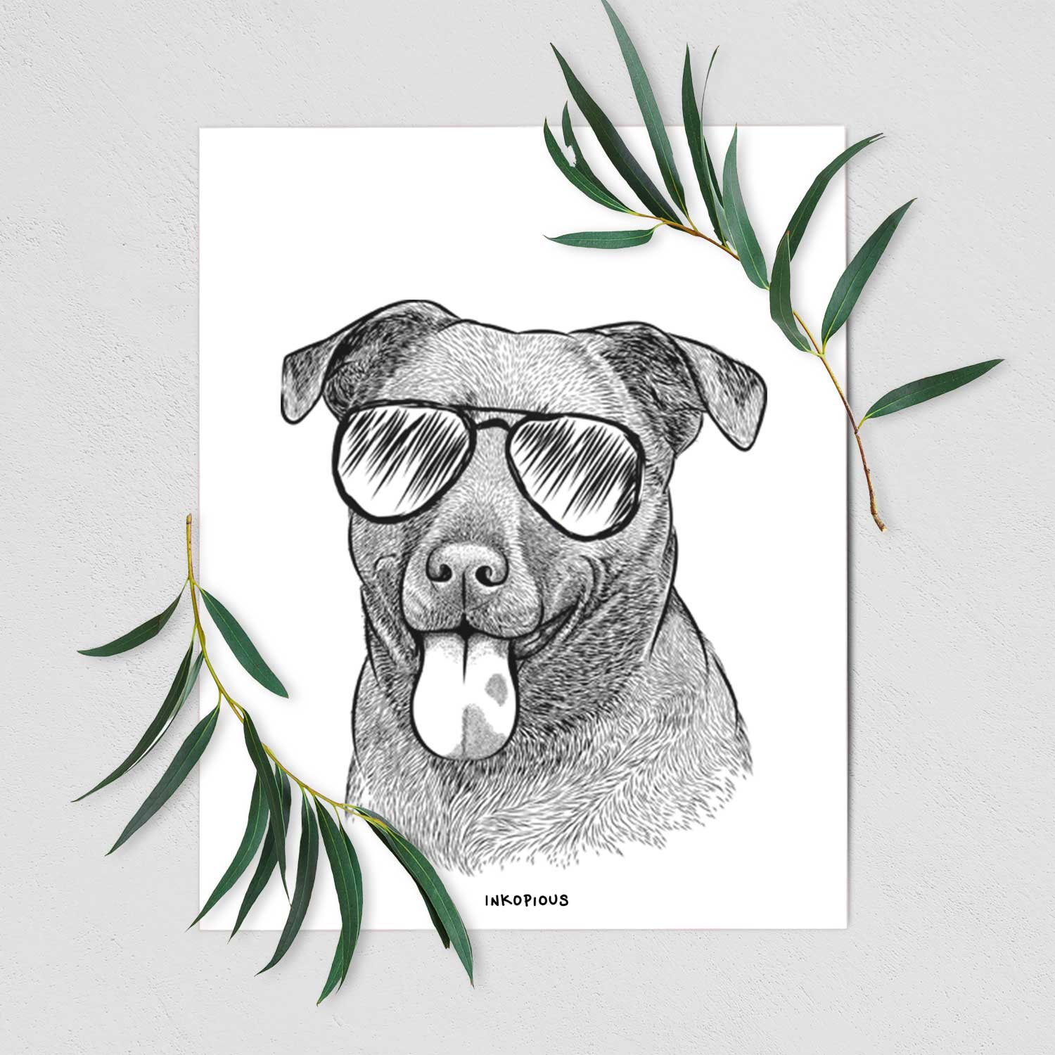 Harbor the Mixed Breed Art Print