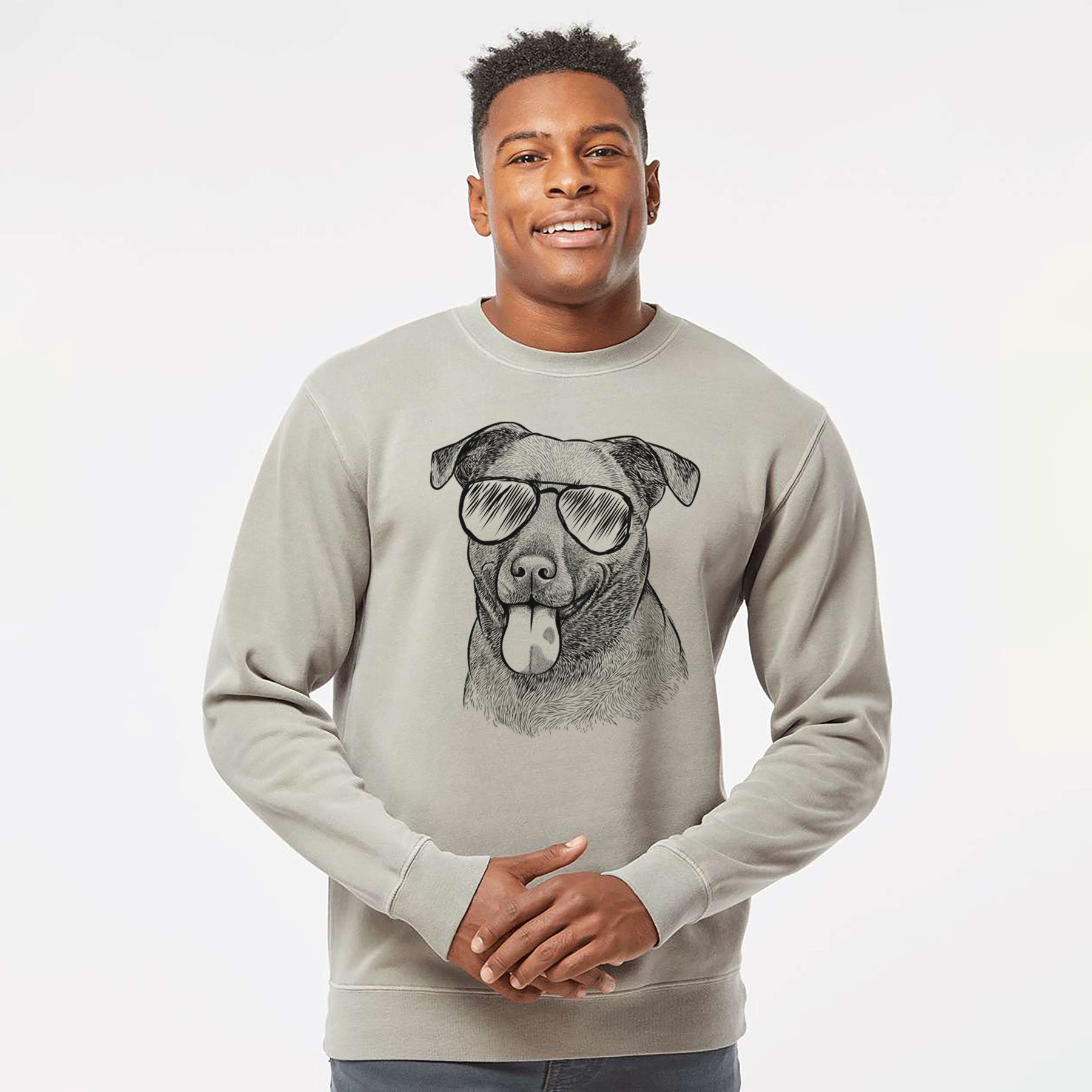 Aviator Harbor the Mixed Breed - Unisex Pigment Dyed Crew Sweatshirt