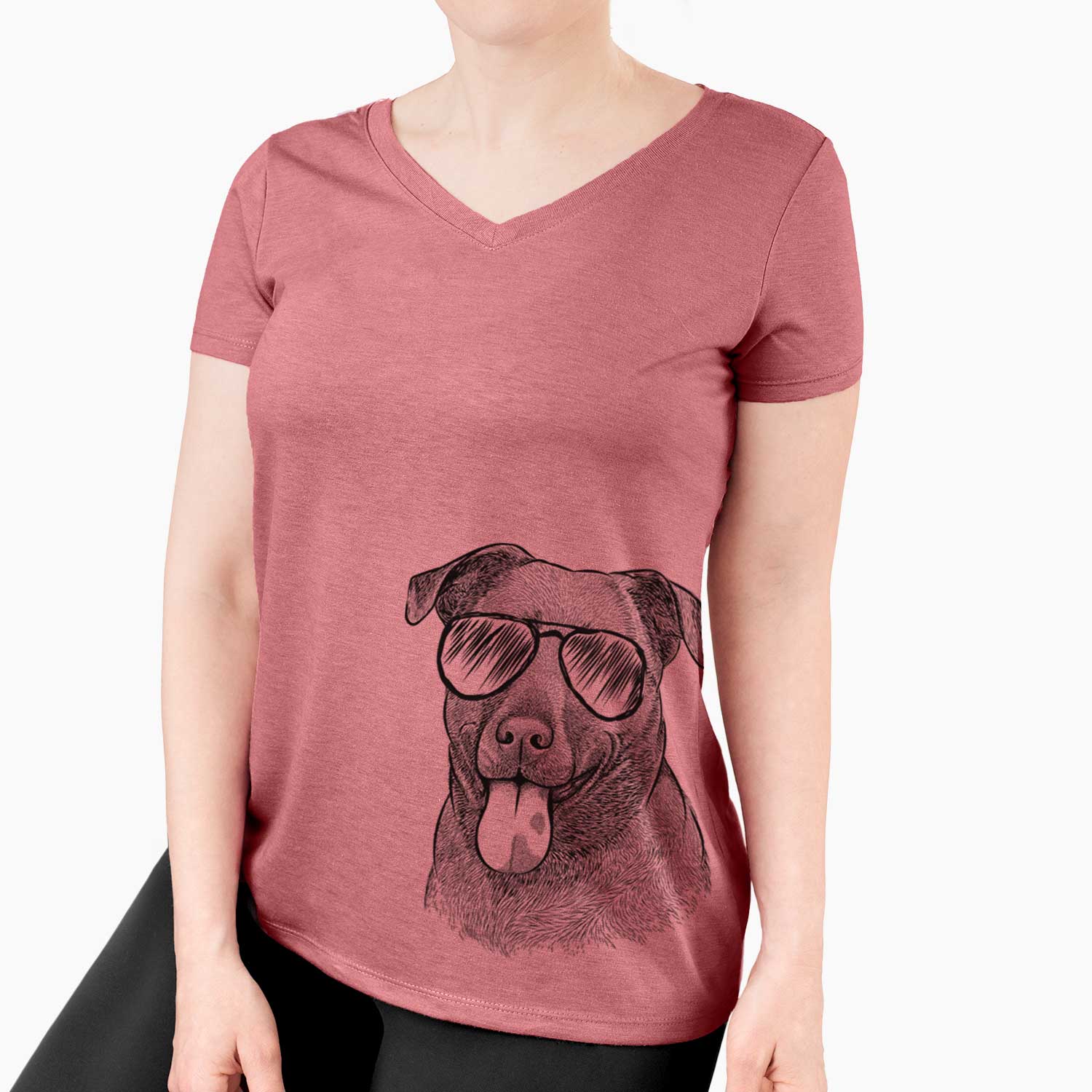 Aviator Harbor the Mixed Breed - Women's V-neck Shirt