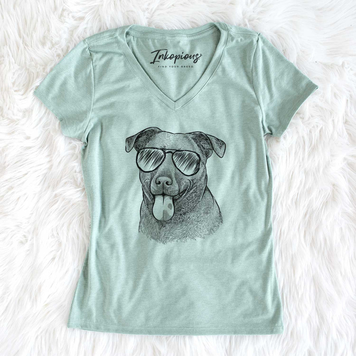 Aviator Harbor the Mixed Breed - Women's V-neck Shirt