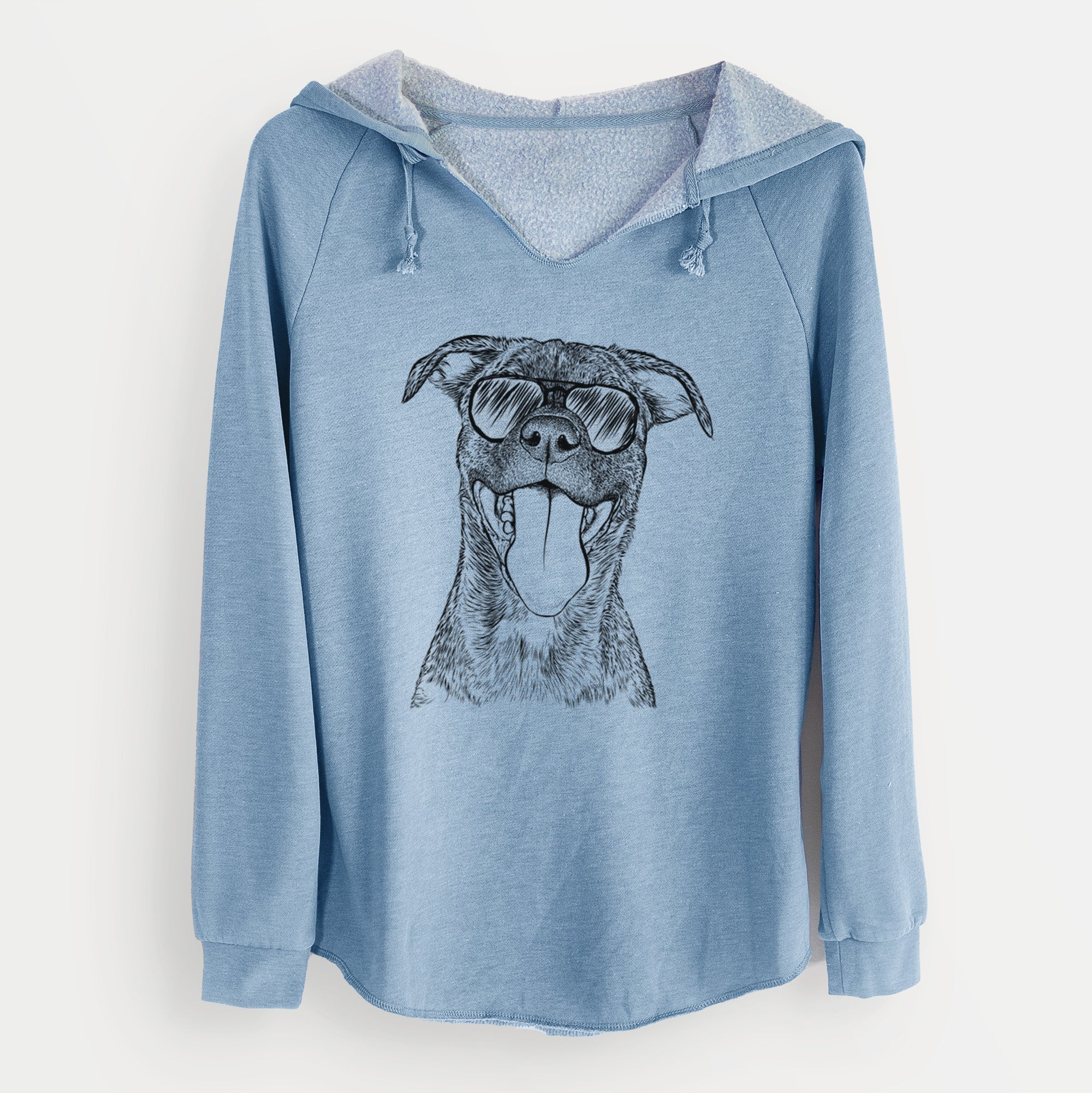 Aviator Harley the Pitbull Mix - Cali Wave Hooded Sweatshirt