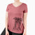 Aviator Harley the Pitbull Mix - Women's V-neck Shirt