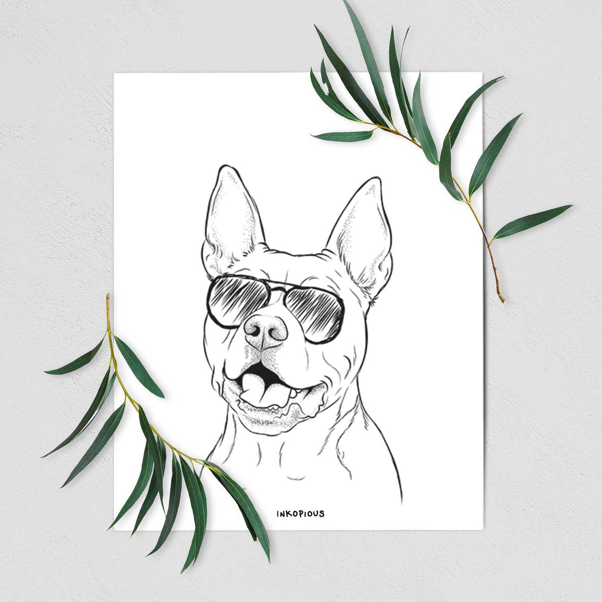 Harley the Pitbull Art Print