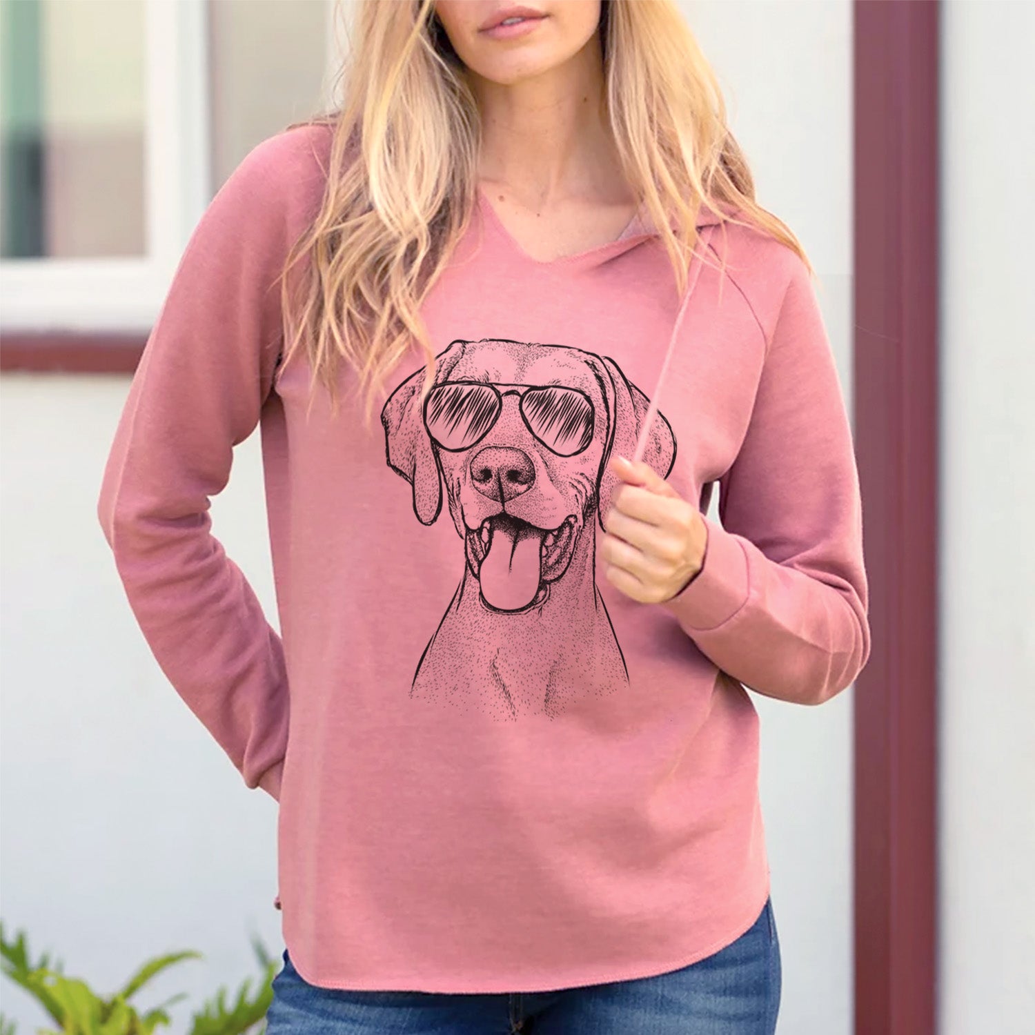 Aviator Harper the Vizsla - Cali Wave Hooded Sweatshirt