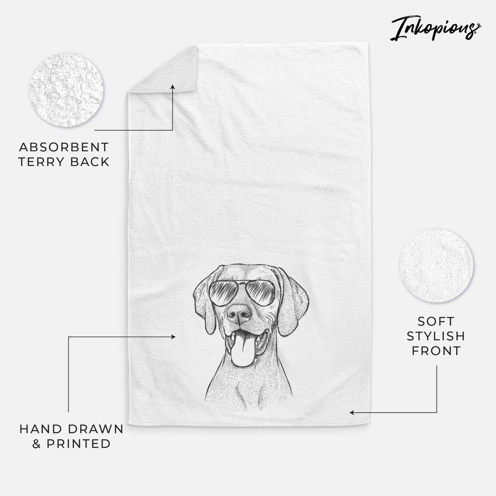 Harper the Vizsla Decorative Hand Towel