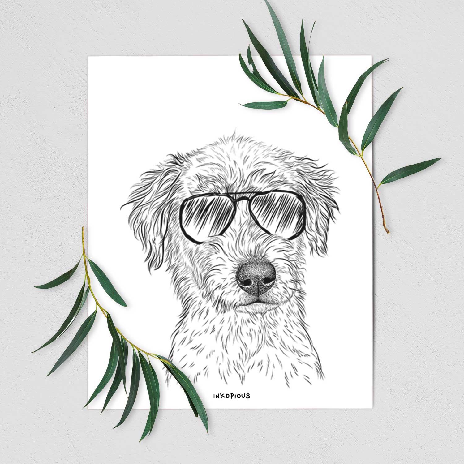 Harry the Mixed Breed Puppy Art Print