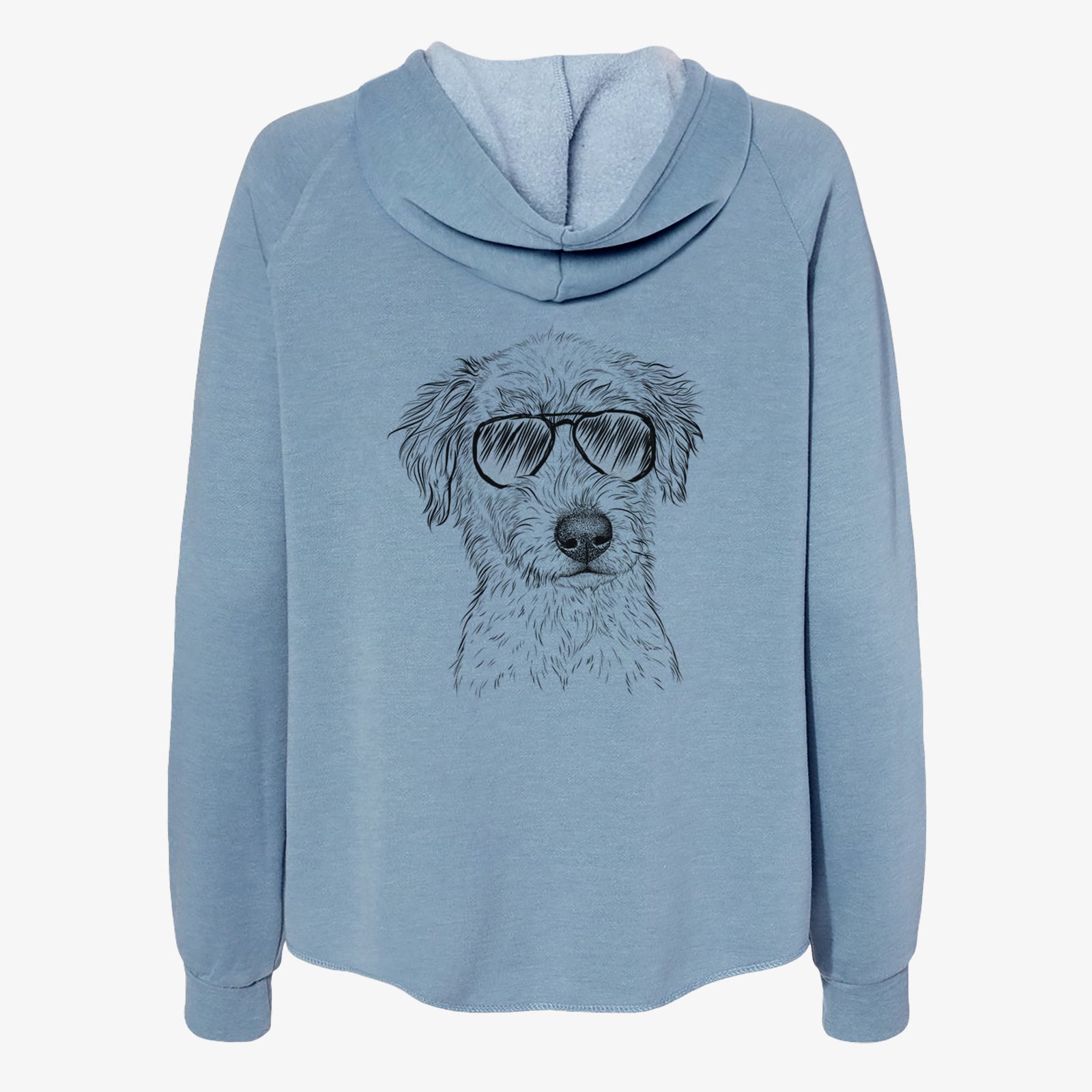 Harry the Mixed Breed Puppy - Women's Cali Wave Zip-Up Sweatshirt