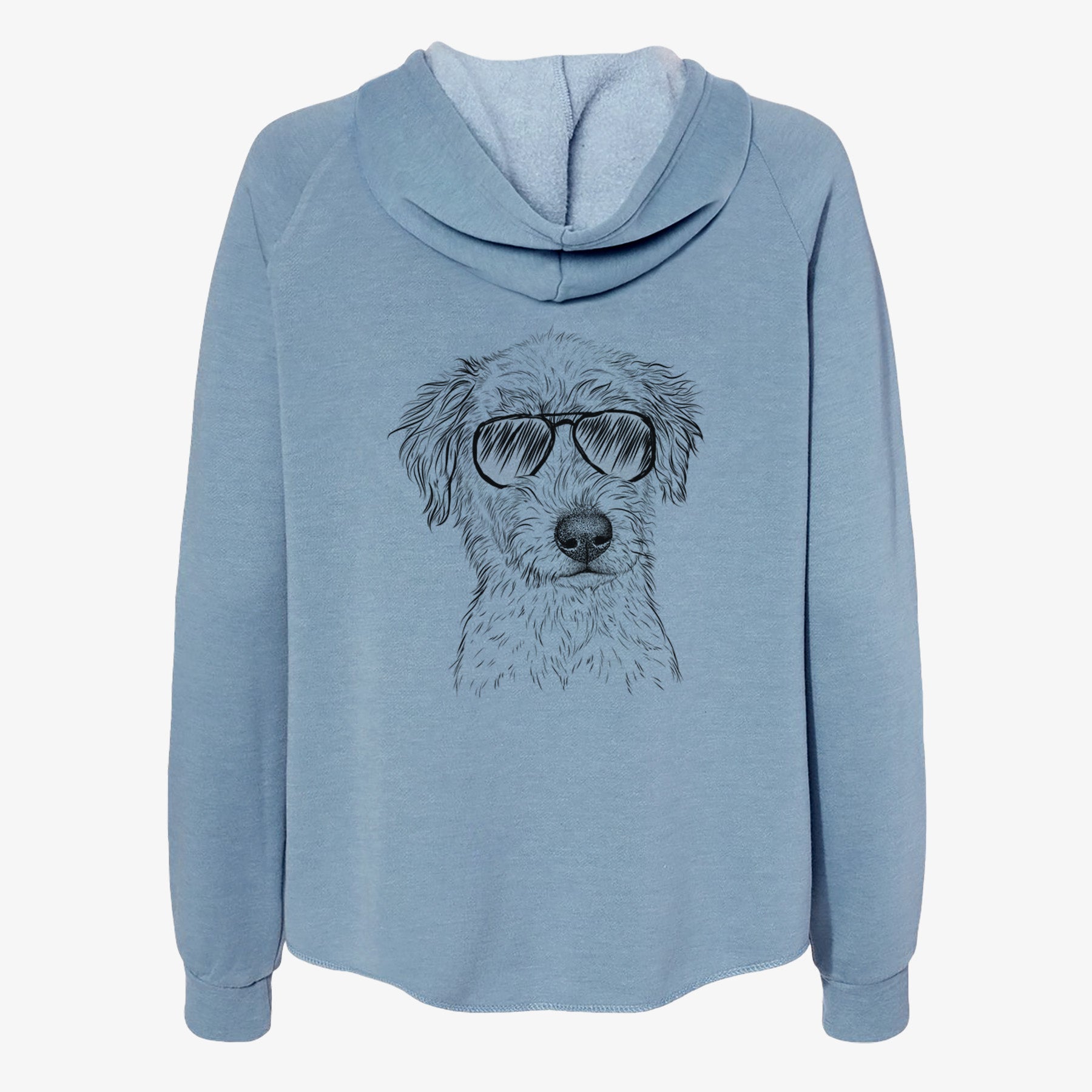 Harry the Mixed Breed Puppy - Women's Cali Wave Zip-Up Sweatshirt