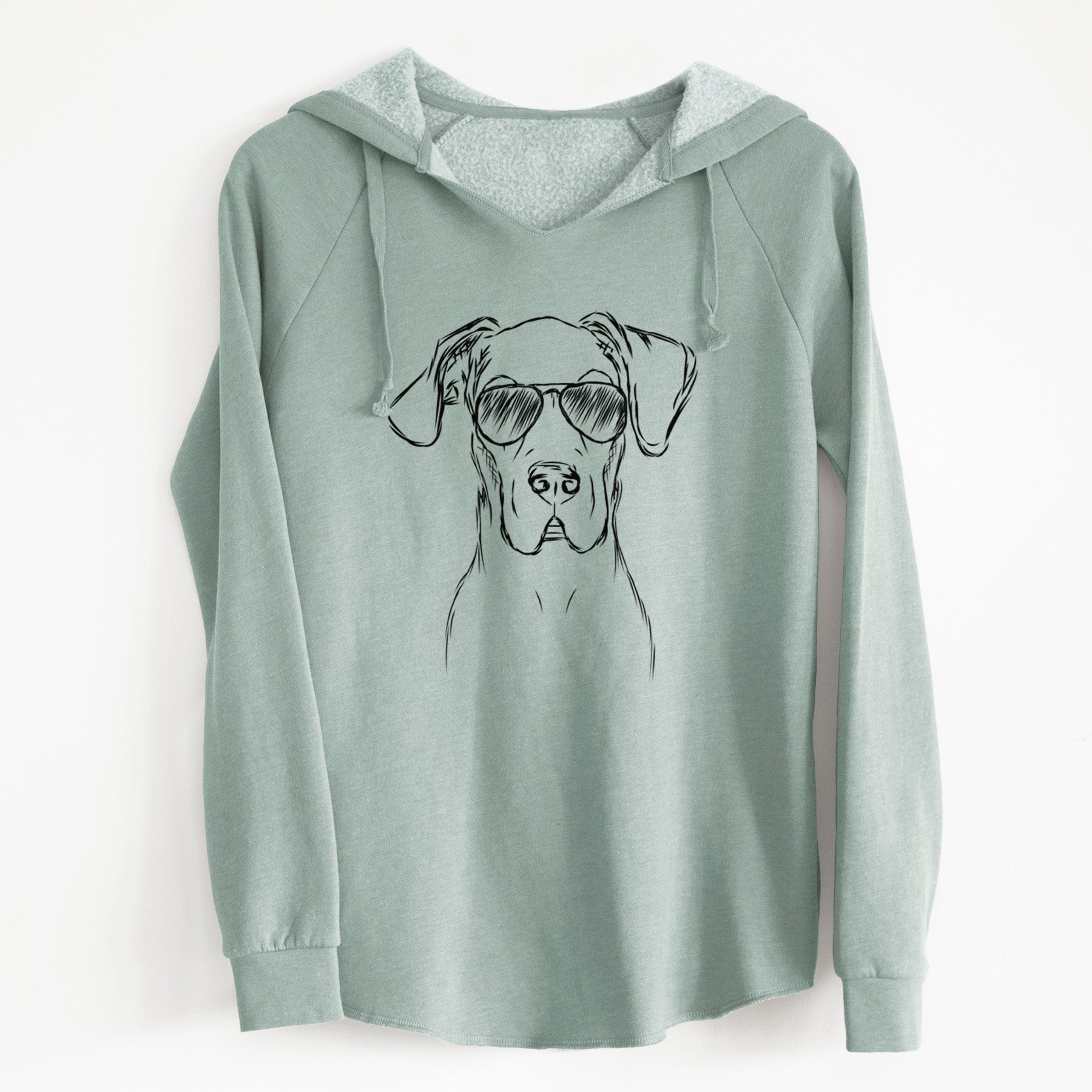 Aviator Harvey the Great Dane - Cali Wave Hooded Sweatshirt