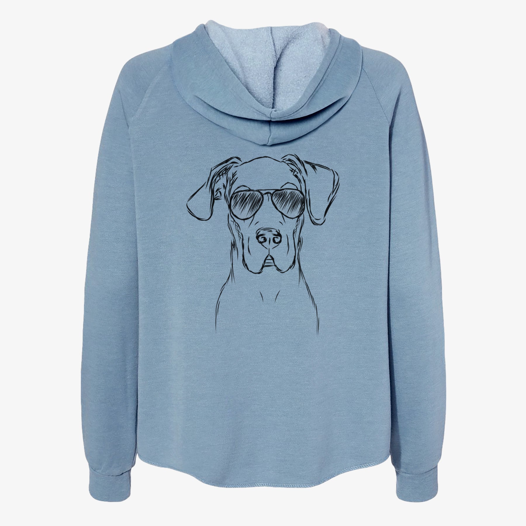 Harvey the Great Dane - Women's Cali Wave Zip-Up Sweatshirt