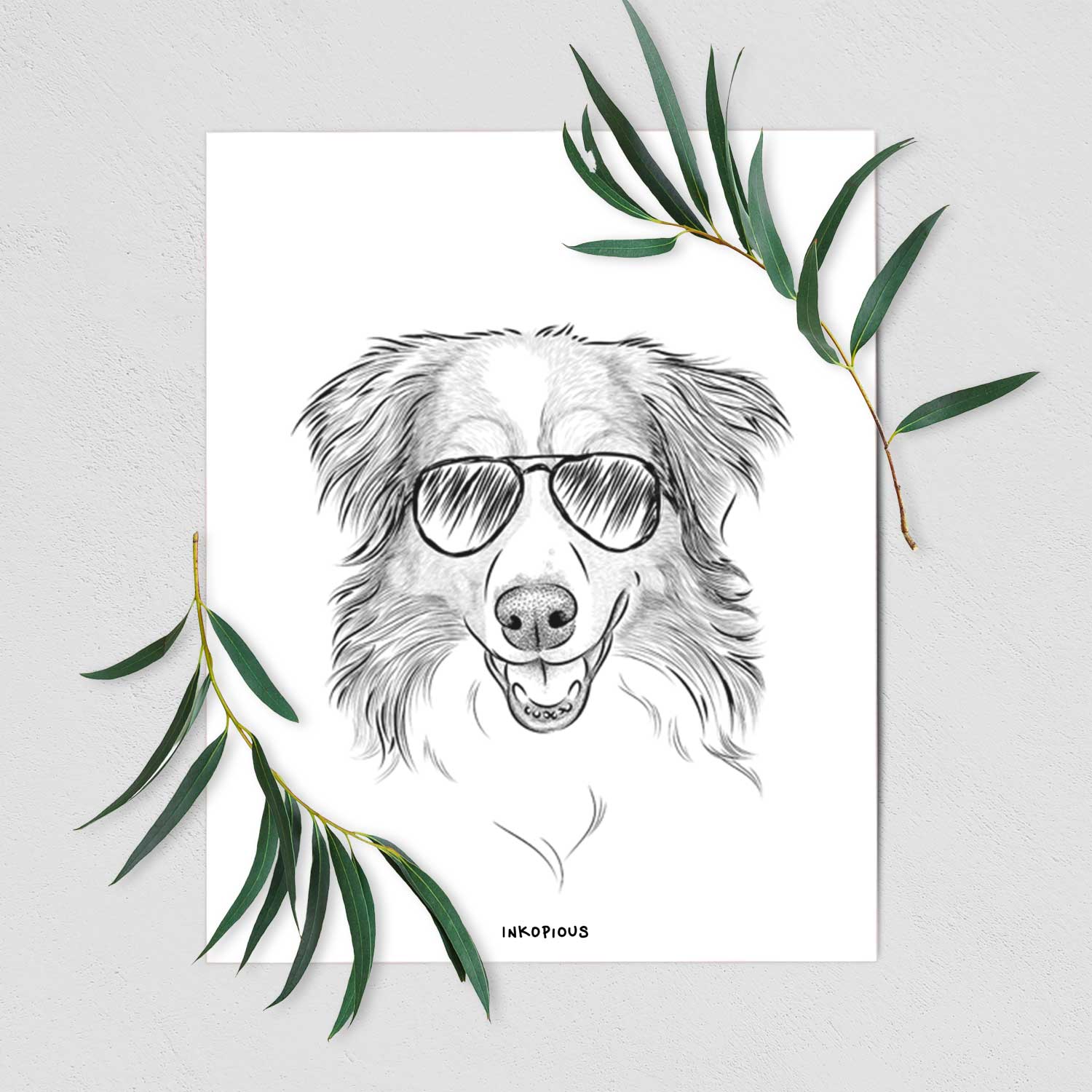 Hattie the Australian Shepherd Art Print