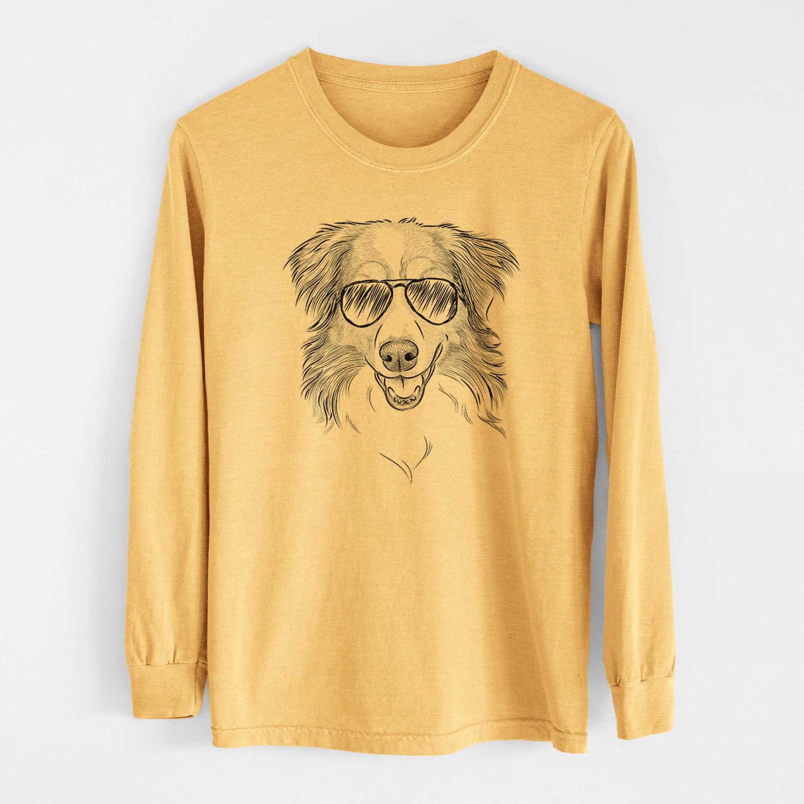 Aviators Hattie the Australian Shepherd - Heavyweight 100% Cotton Long Sleeve