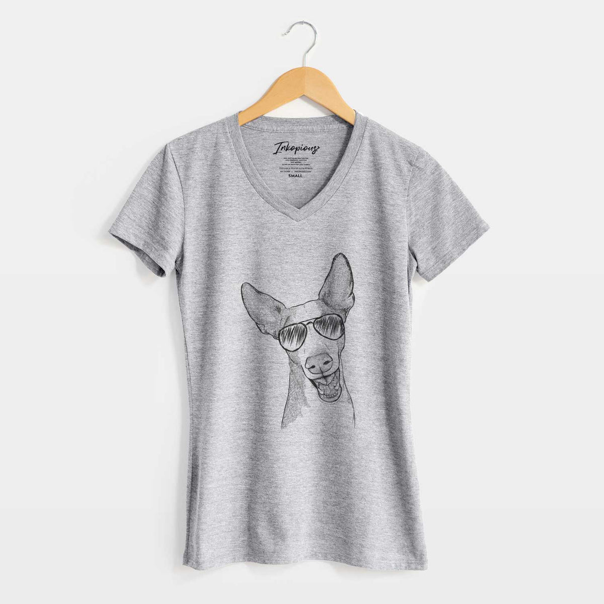 Aviator Havok the Ibizan Hound - Women's V-neck Shirt