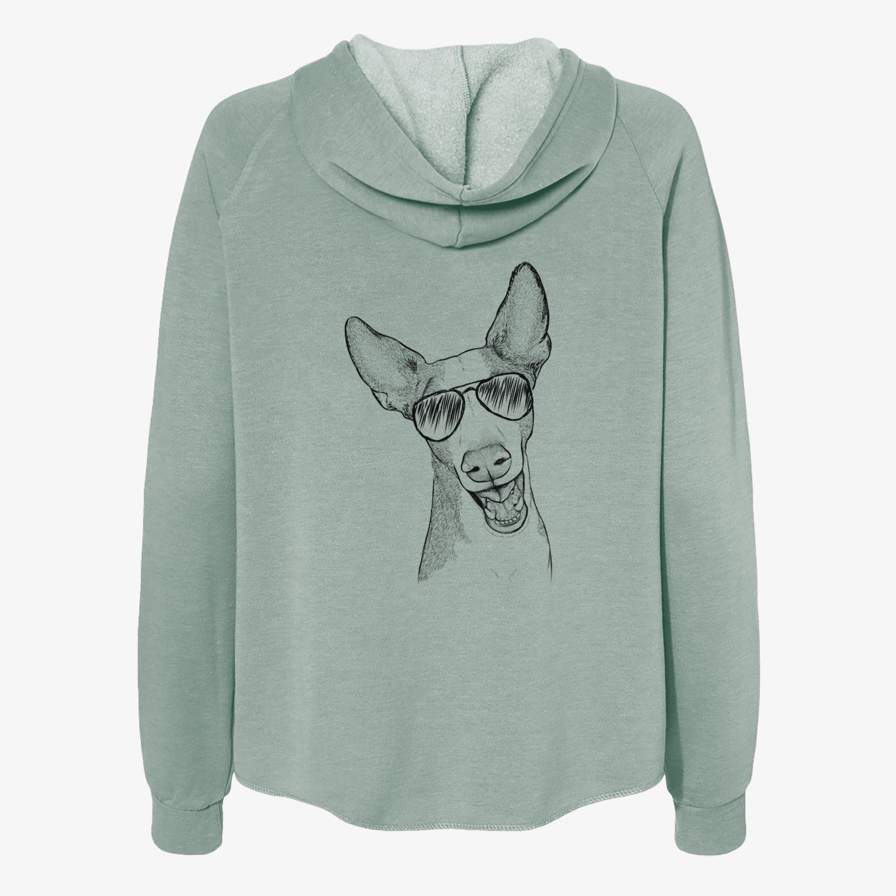 Havok the Ibizan Hound - Women's Cali Wave Zip-Up Sweatshirt