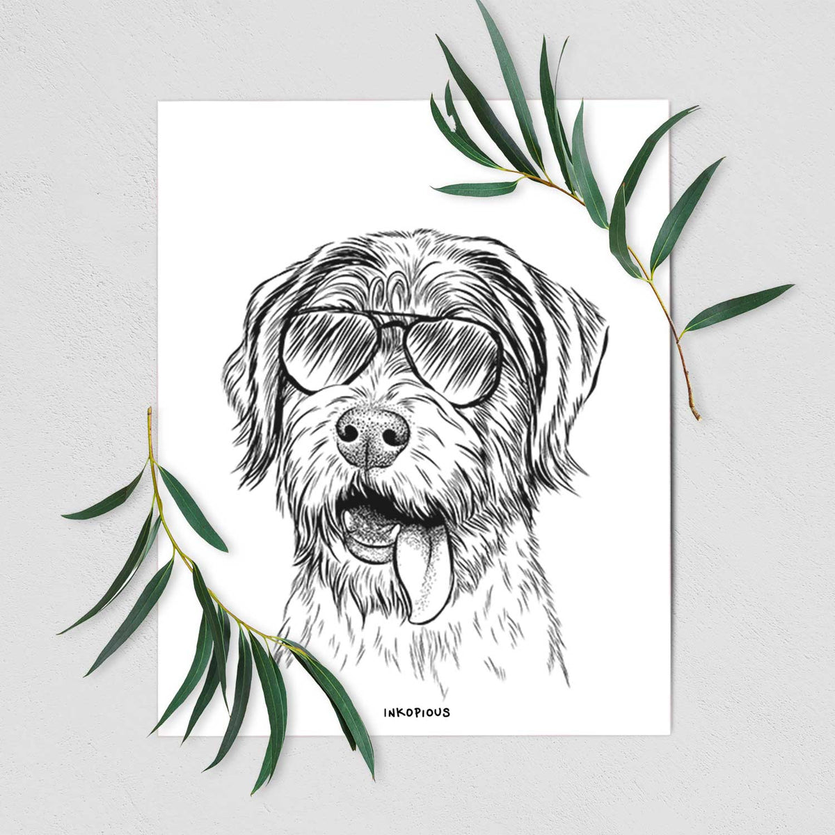 Hazel the German Wirehaired Pointer Mix Art Print