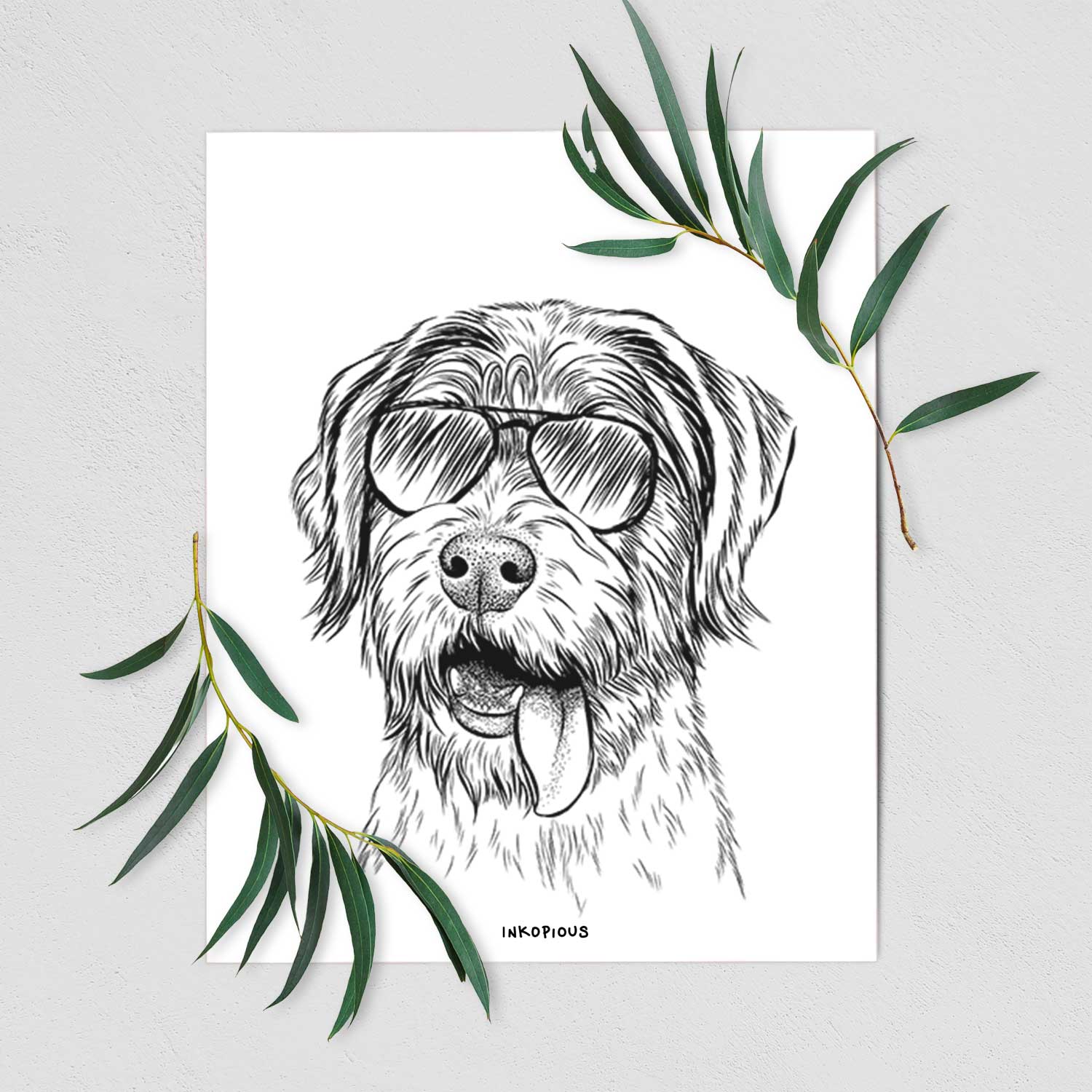 Hazel the German Wirehaired Pointer Mix Art Print
