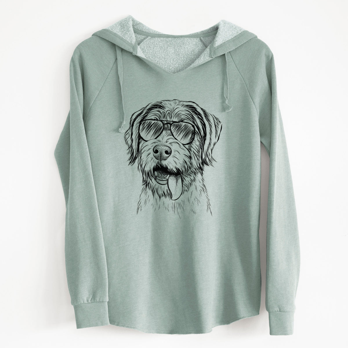 Aviator Hazel the German Wirehaired Pointer Mix - Cali Wave Hooded Sweatshirt
